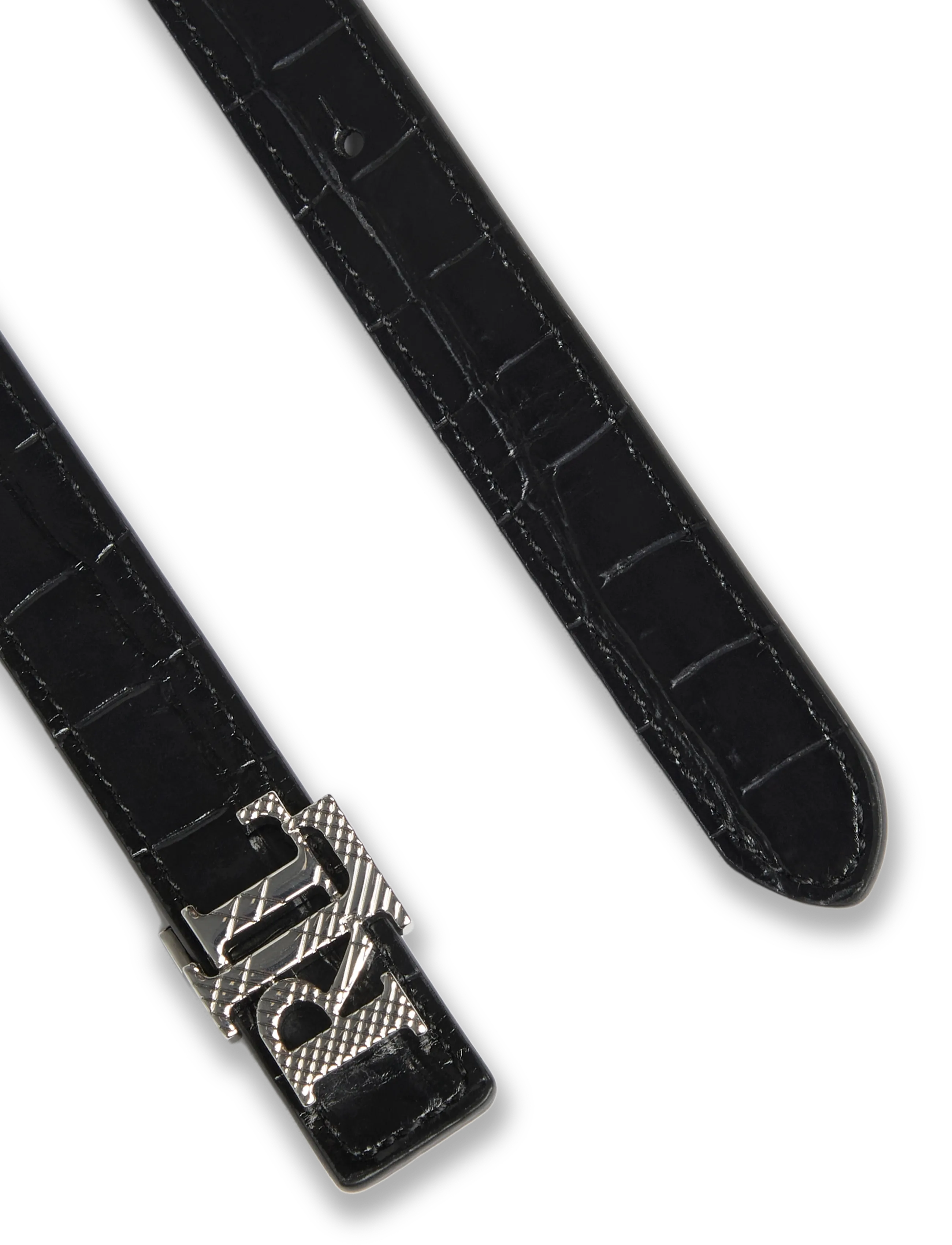 Lauren Ralph Lauren - Logo Reversible Embossed Skinny Belt - herbstersparnisse - black/black - 1