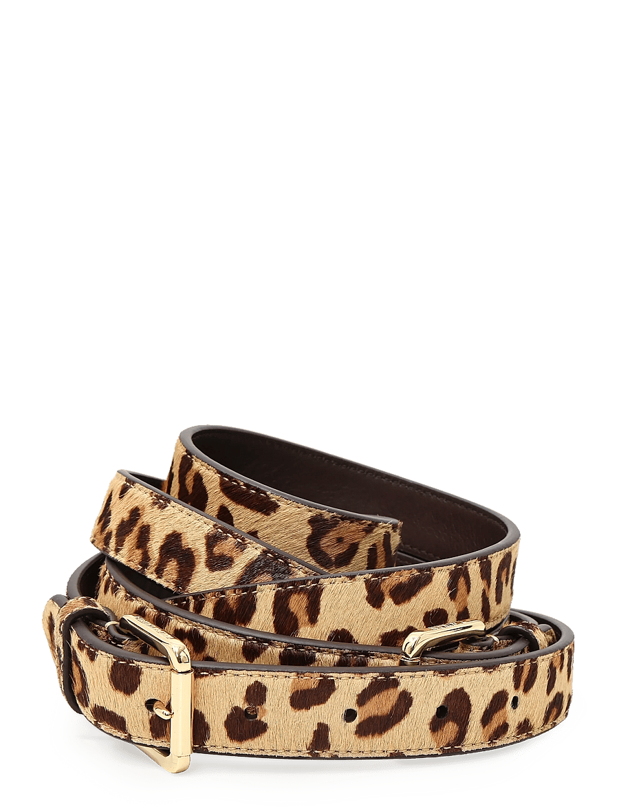 Lauren Ralph Lauren - Haircalf Double-Buckle Stacked Wide Belt - ledergürtel - modern leopard/ch - 0