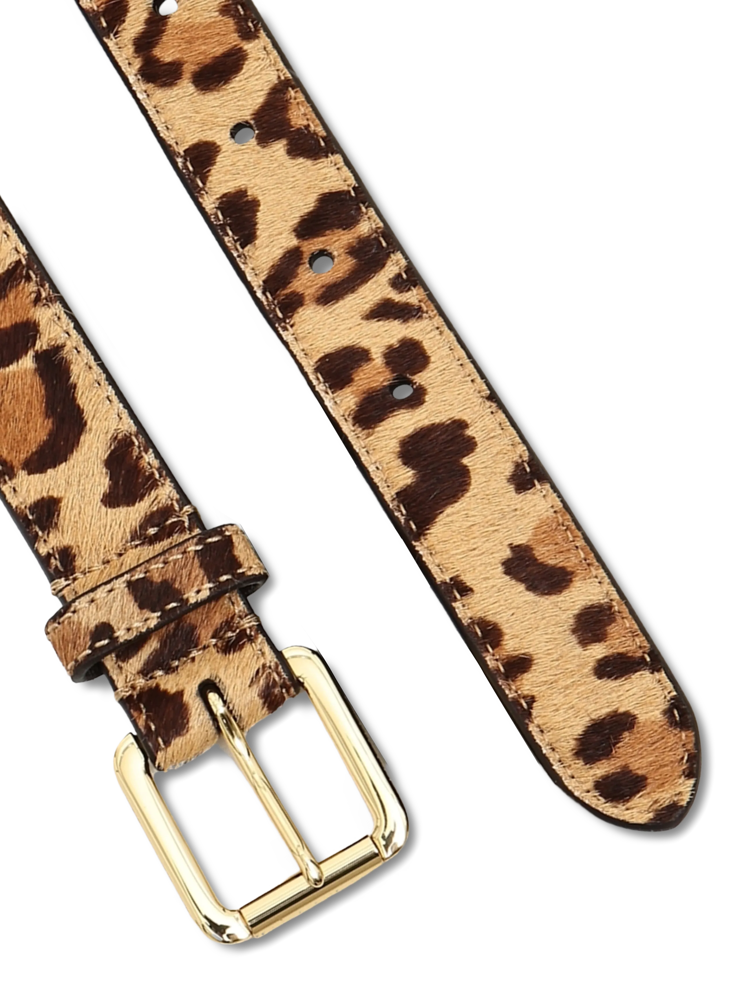 Lauren Ralph Lauren - Haircalf Double-Buckle Stacked Wide Belt - ledergürtel - modern leopard/ch - 1