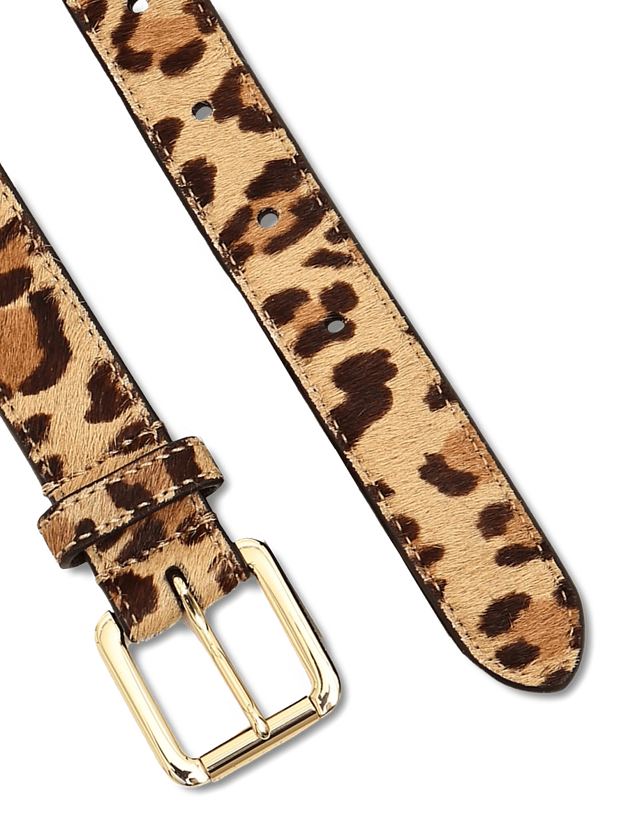 Lauren Ralph Lauren - Haircalf Double-Buckle Stacked Wide Belt - ledergürtel - modern leopard/ch - 1