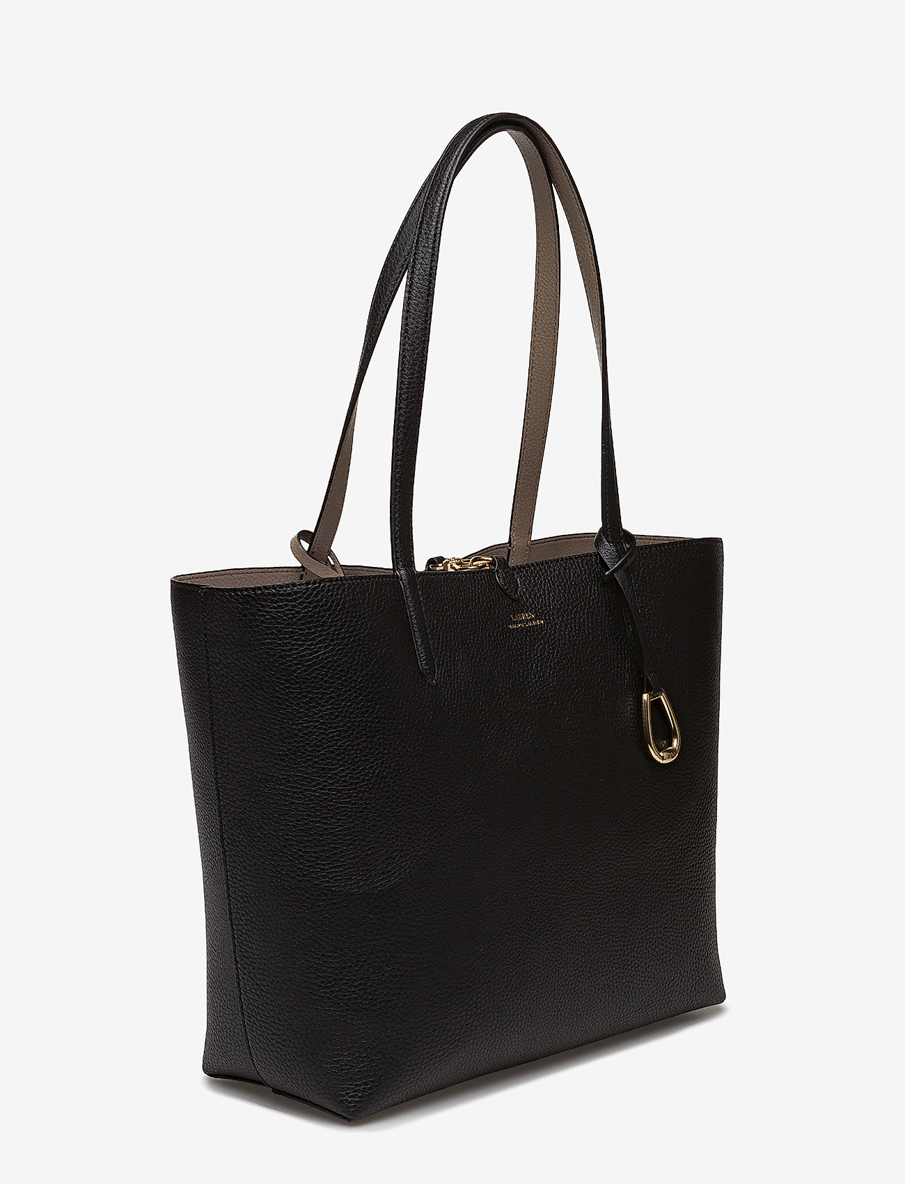 Lauren Ralph Lauren - Reversible Faux Leather Tote - black/taupe - 2