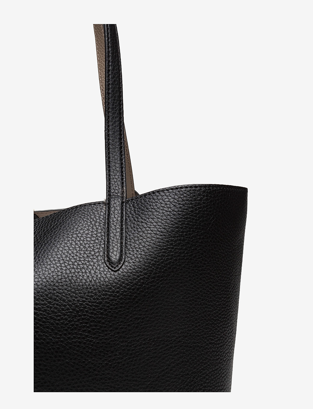 Lauren Ralph Lauren - Reversible Faux Leather Tote - black/taupe - 3