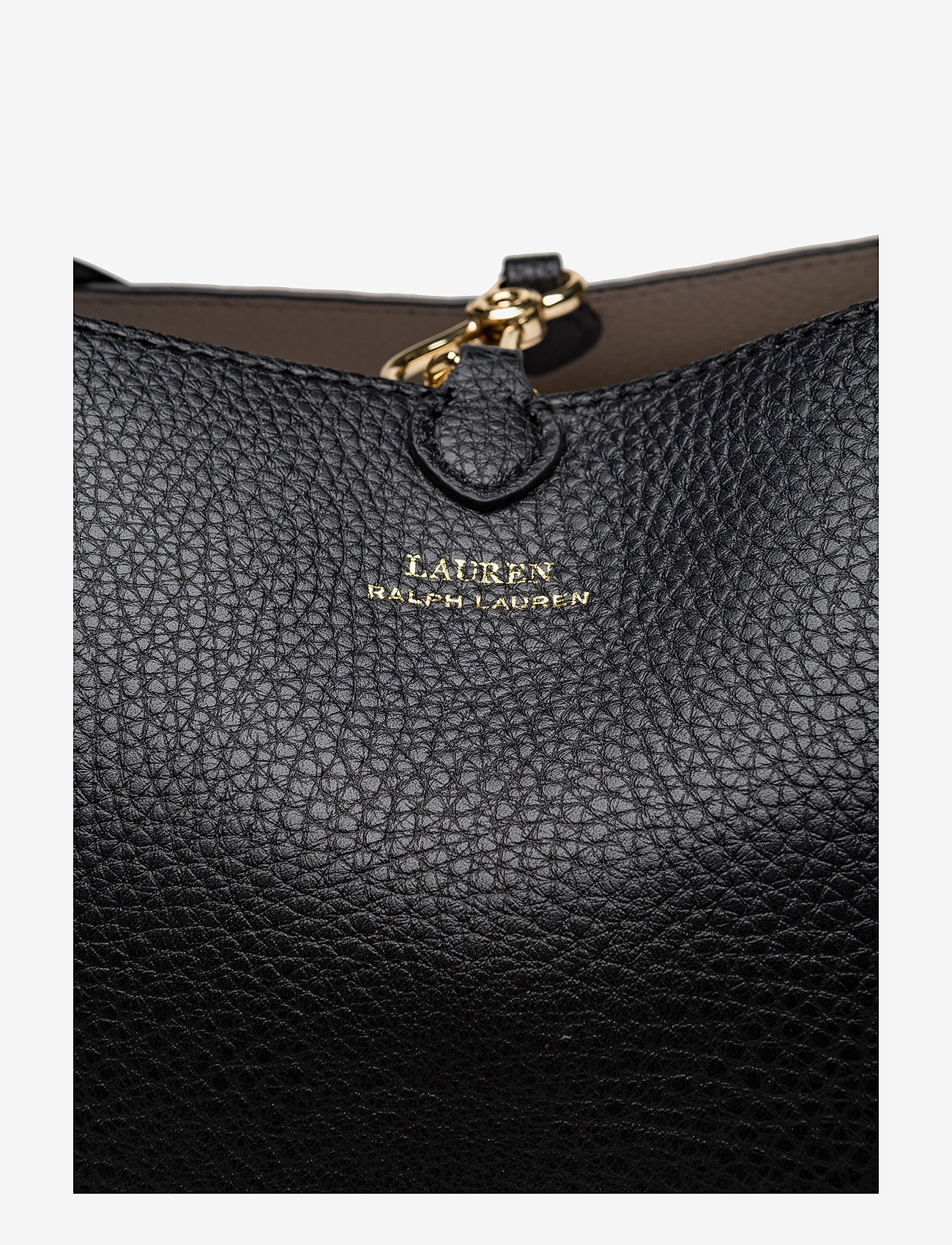 Lauren Ralph Lauren - Reversible Faux Leather Tote - black/taupe - 4