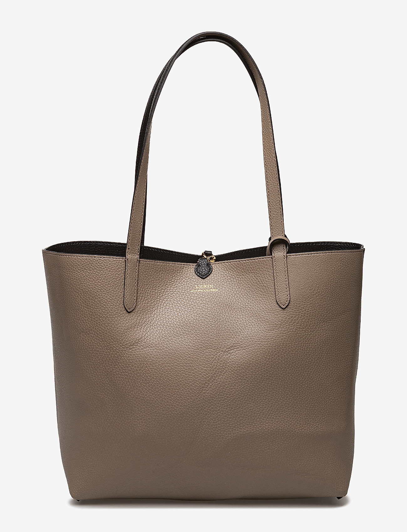 Lauren Ralph Lauren - Reversible Faux Leather Tote - black/taupe - 5