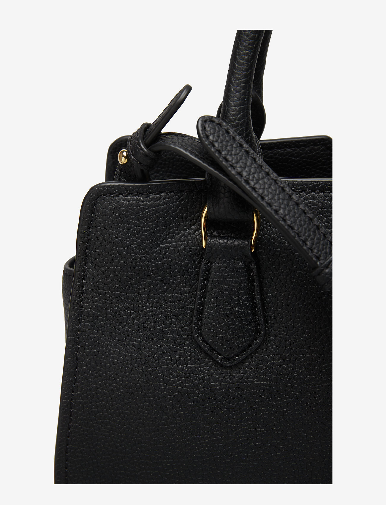 Lauren Ralph Lauren - Medium Pebbled Leather Satchel - black - 3