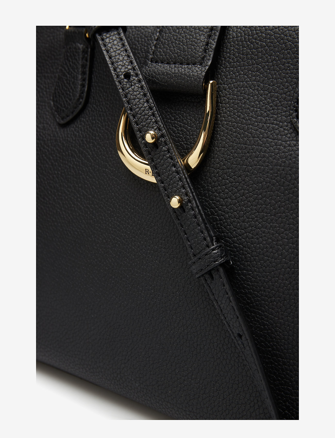 Lauren Ralph Lauren - Medium Pebbled Leather Satchel - black - 4