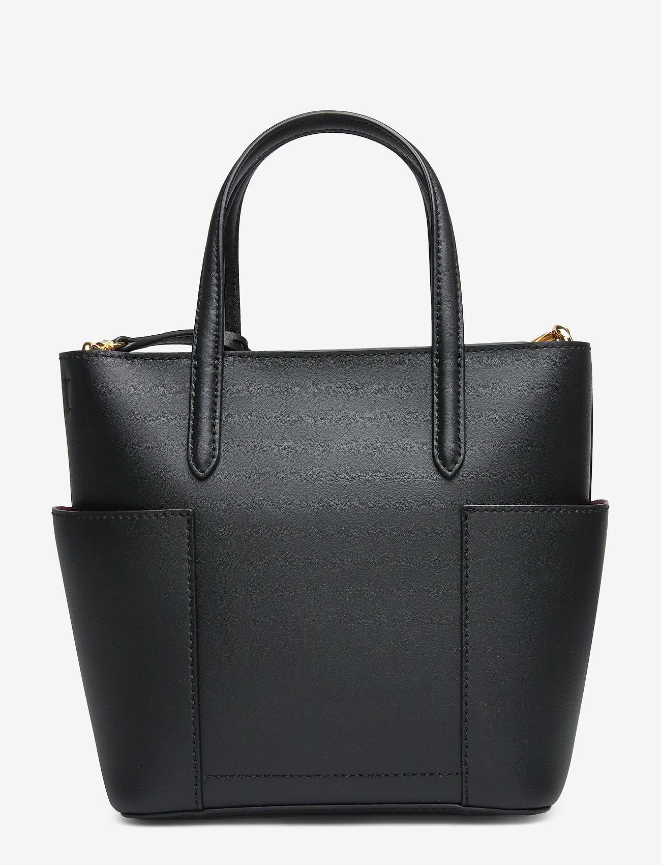 Lauren Ralph Lauren - Leather Mini Carlyle Tote - black/crimson - 1