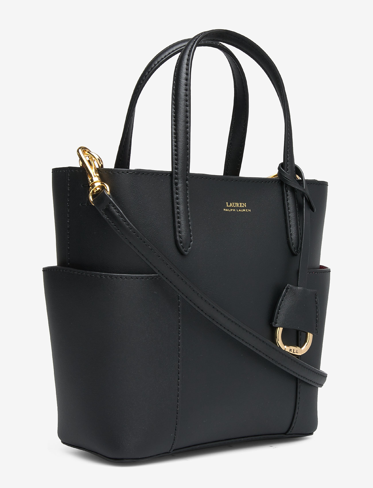 Lauren Ralph Lauren - Leather Mini Carlyle Tote - black/crimson - 2