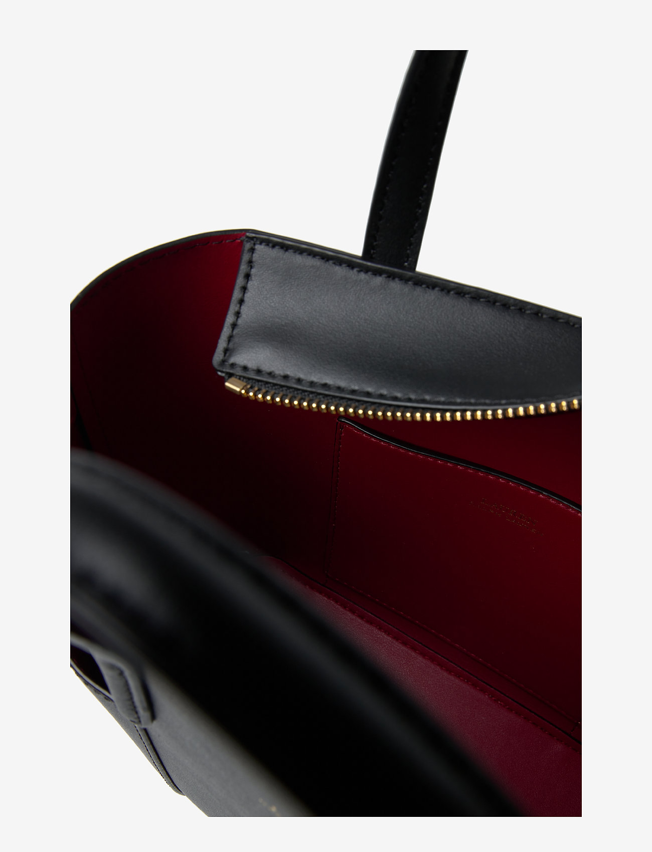 Lauren Ralph Lauren - Leather Mini Carlyle Tote - black/crimson - 4