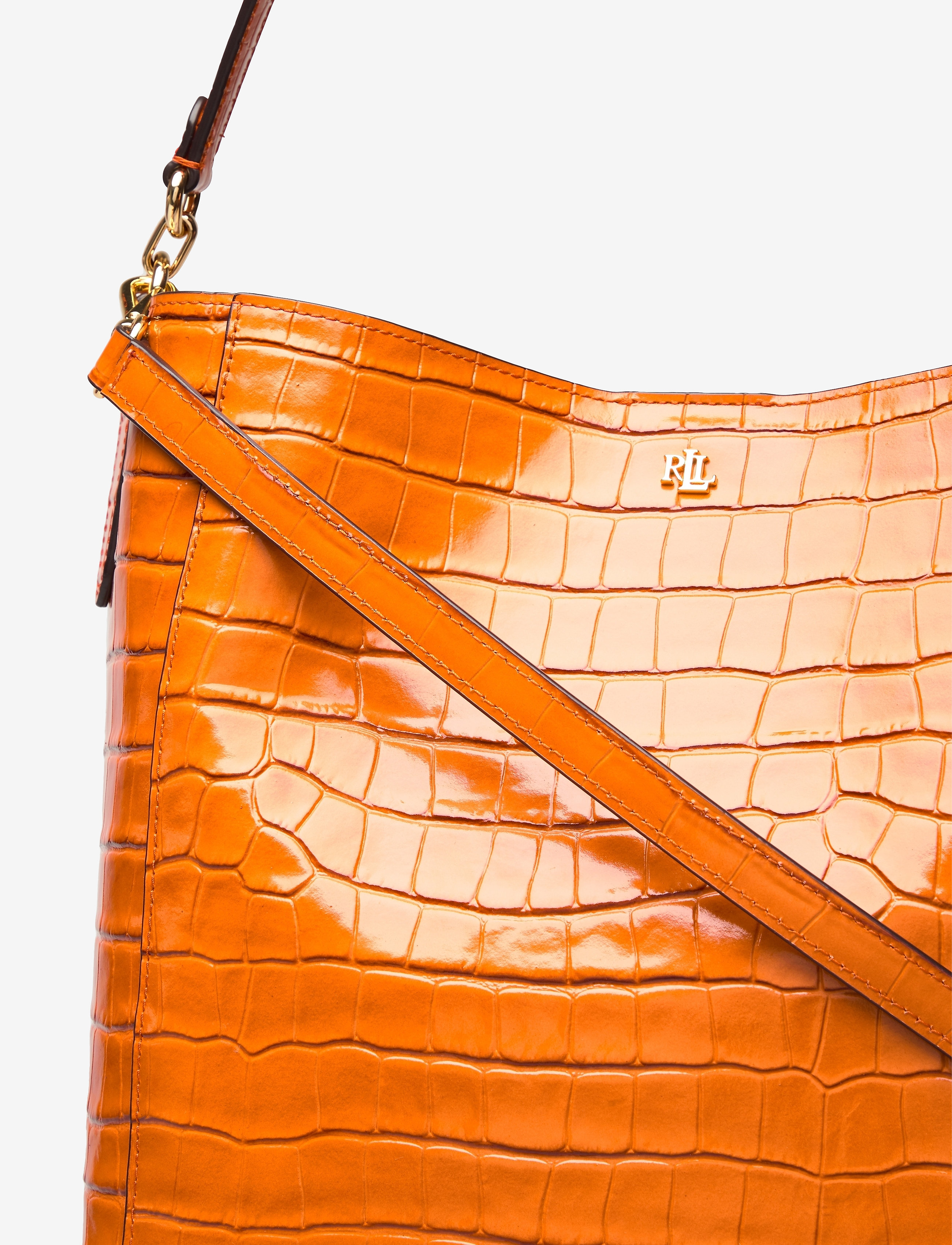Lauren Ralph Lauren - Medium Adley Shoulder Bag - persimmon - 3
