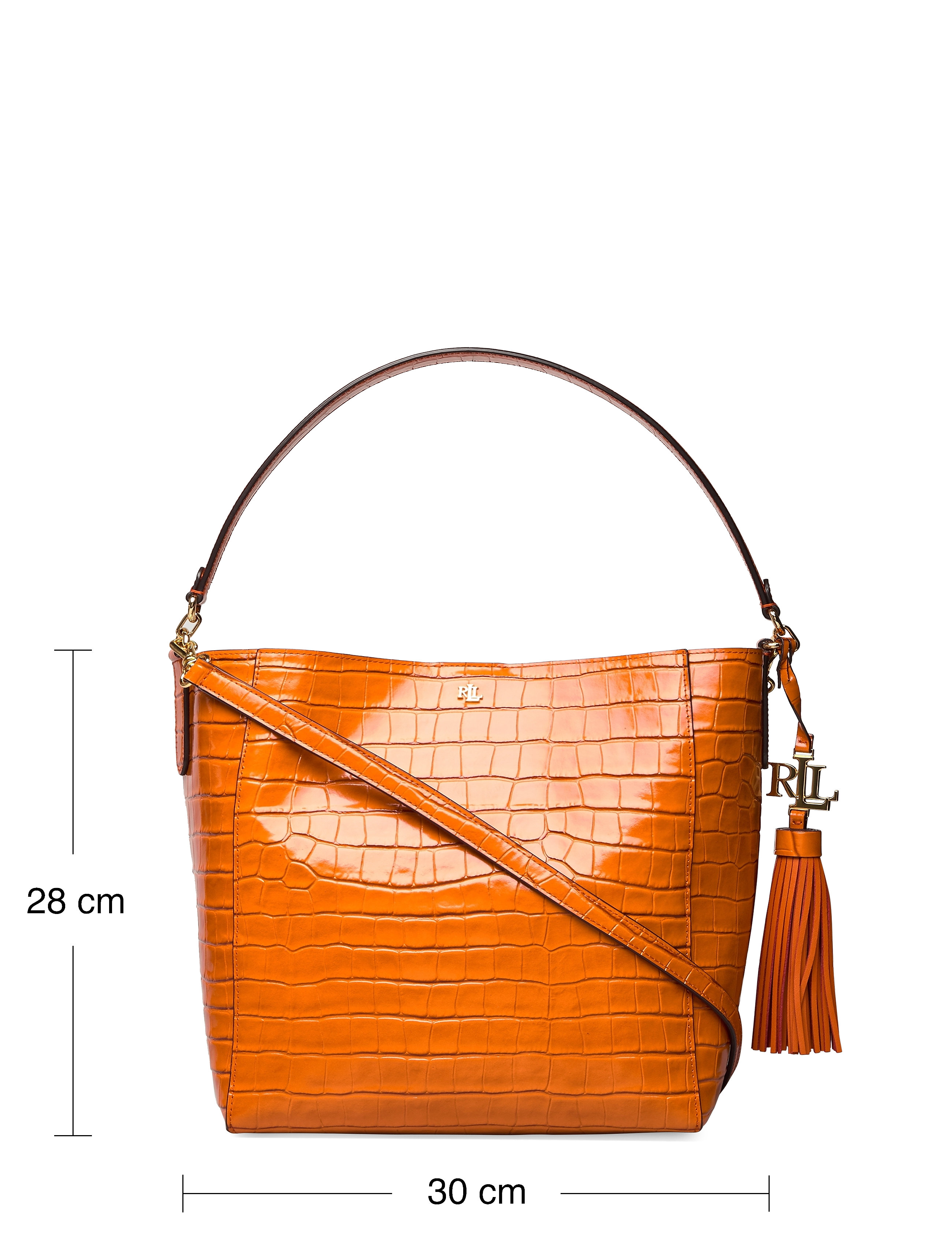 Lauren Ralph Lauren - Medium Adley Shoulder Bag - persimmon - 5