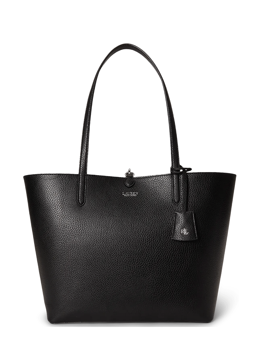 Lauren Ralph Lauren - Faux-Leather Large Reversible Tote Bag - kandekotid - black/black watch - 0