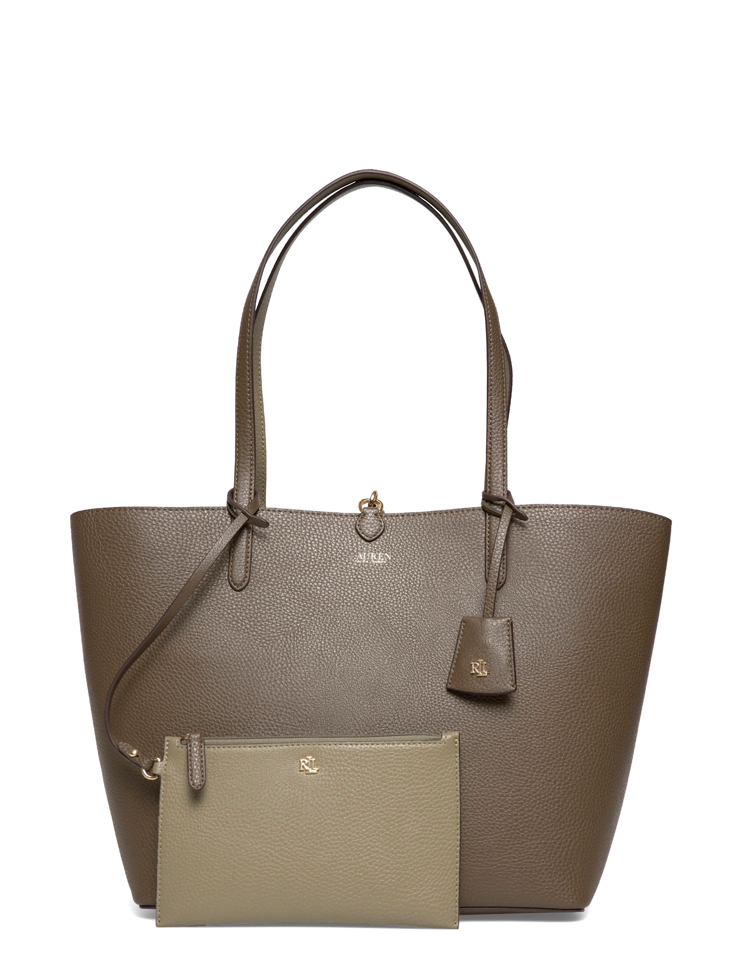 Lauren Ralph Faux-Leather Medium Reversible Tote Bag, One Size, Bags, Khakigrün - Shoppers, Frauen