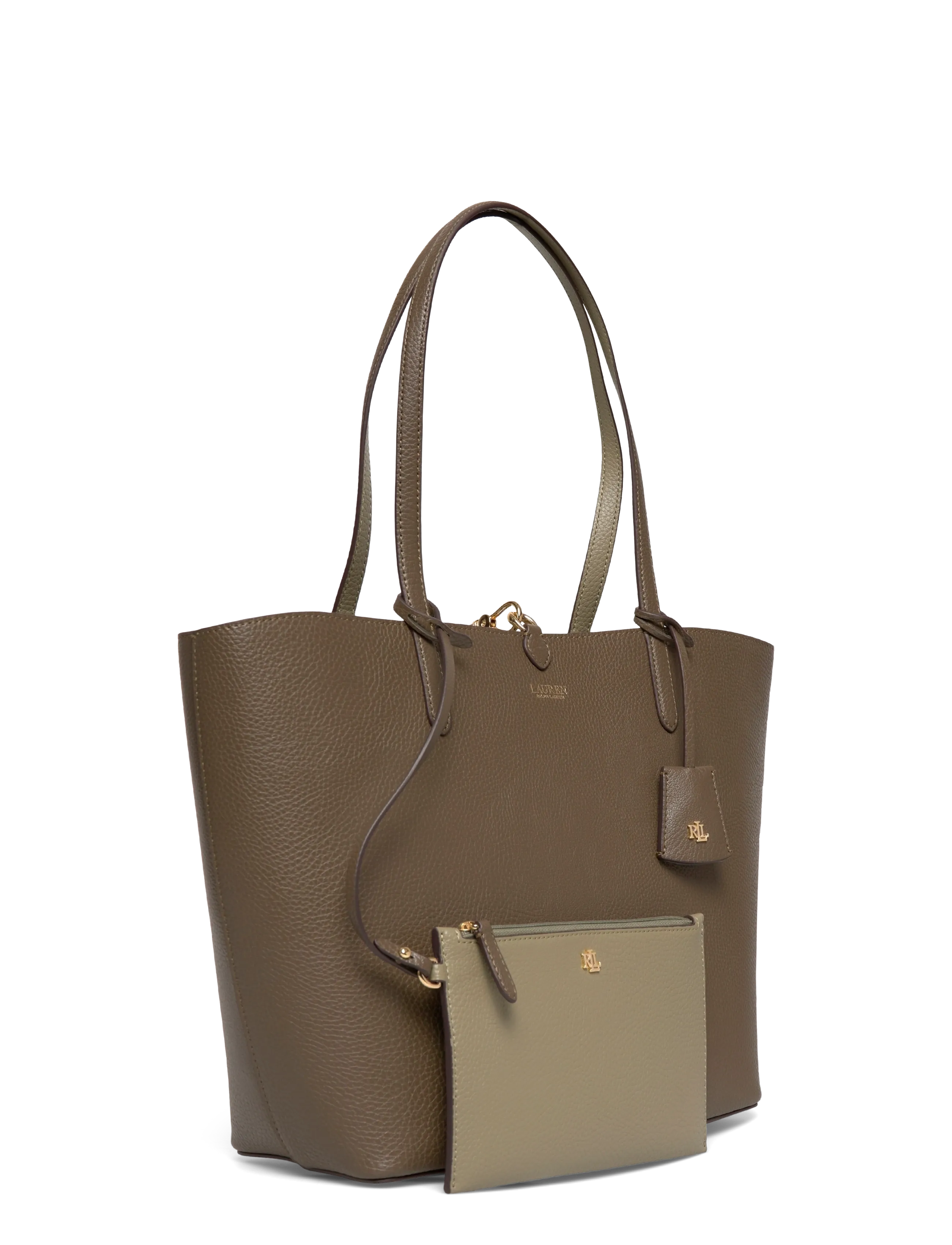 Lauren Ralph Lauren - Faux-Leather Large Reversible Tote Bag - shoppere - botanic green/sag - 2