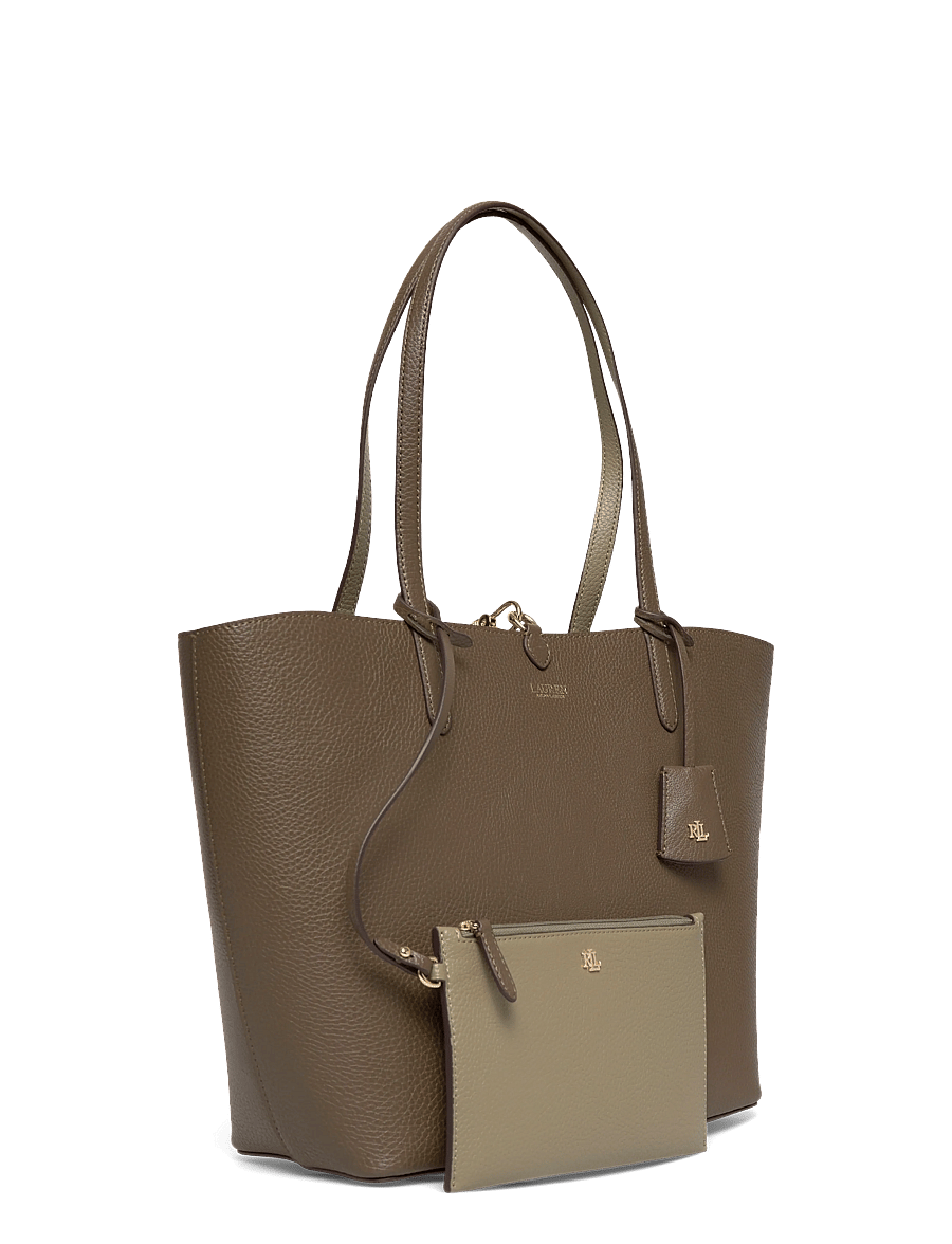 Lauren Ralph Lauren - Faux-Leather Medium Reversible Tote Bag - tote bags - botanic green/sag - 2