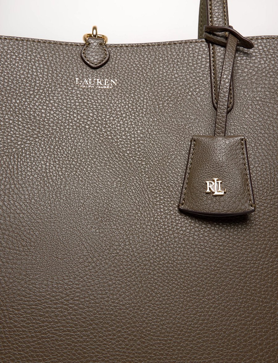 Lauren Ralph Lauren - Faux-Leather Medium Reversible Tote Bag - tote bags - botanic green/sag - 3