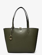 Faux-Leather Medium Reversible Tote - CLSC OLIVE/OLIVE