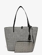 Faux-Leather Print Reversible Tote - GLENPLAID/HOUNDST