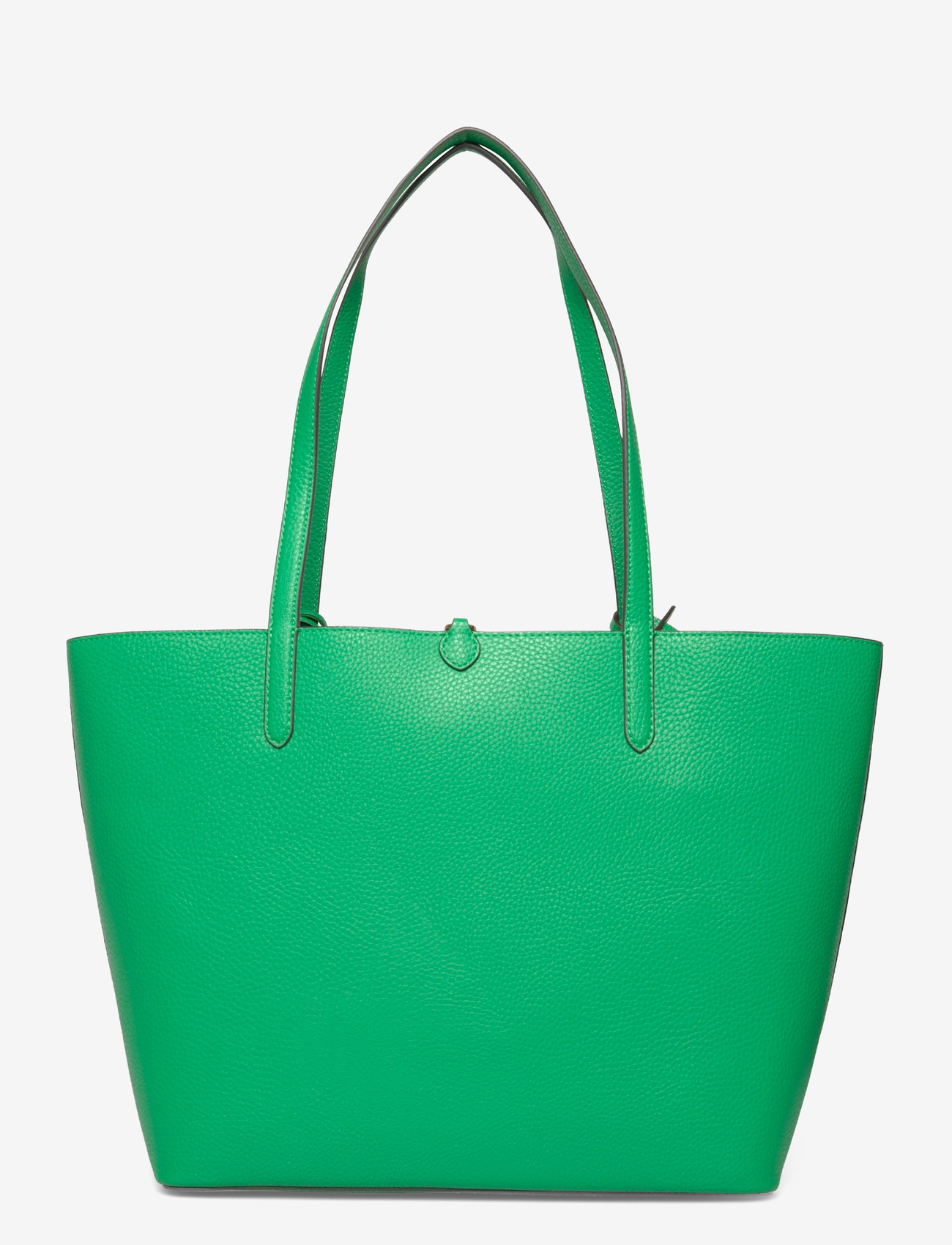 Lauren Ralph Lauren - Faux-Leather Large Reversible Tote Bag - tote bags - green topaz/block - 1