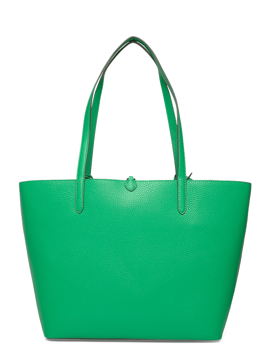 Lauren Ralph Lauren - Faux-Leather Medium Reversible Tote Bag - tote bags - green topaz/block - 1