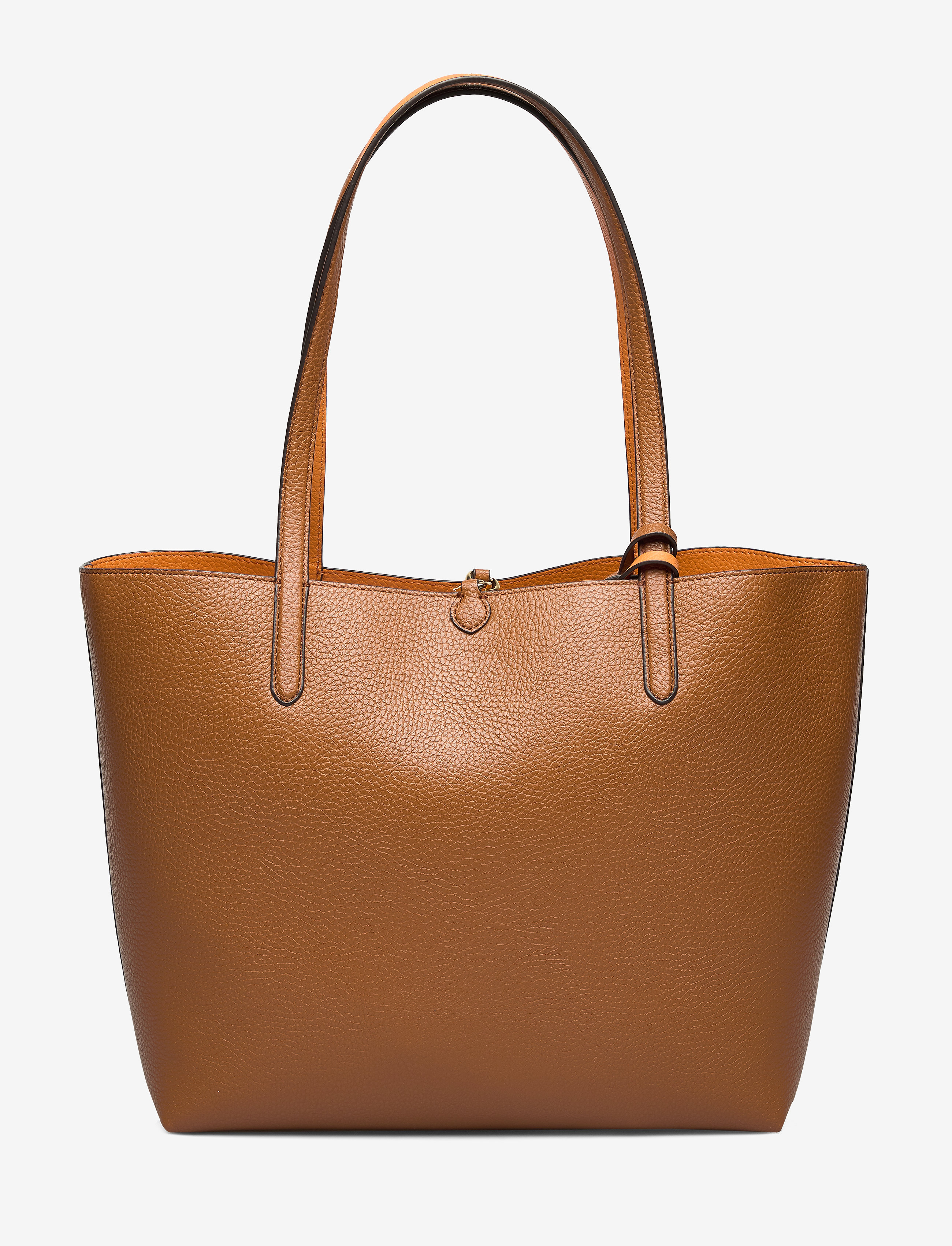 Lauren Ralph Lauren - Faux-Leather Large Reversible Tote Bag - shoppere - lauren tan/orange - 1