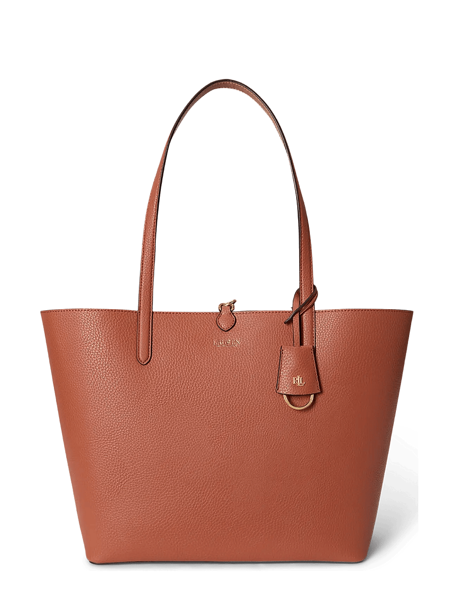 Lauren Ralph Lauren - Faux-Leather Large Reversible Tote Bag - tote somas - red terracotta/pi - 0