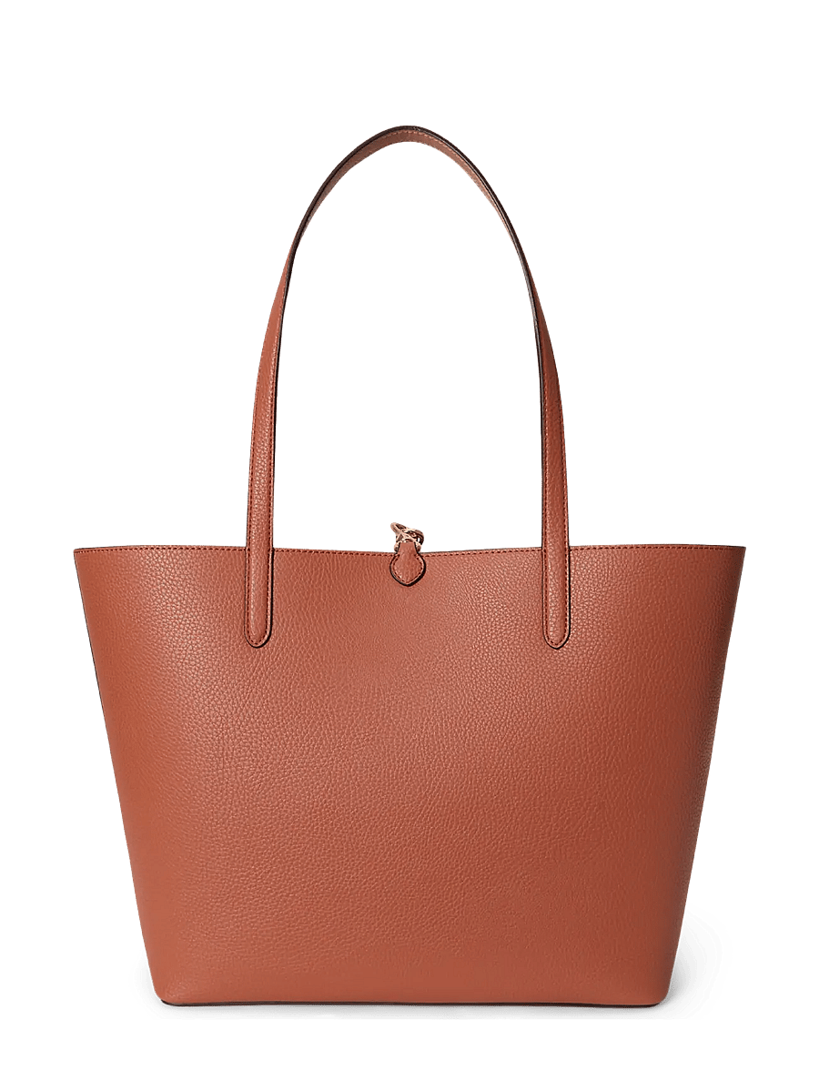 Lauren Ralph Lauren - Faux-Leather Large Reversible Tote Bag - tote somas - red terracotta/pi - 1