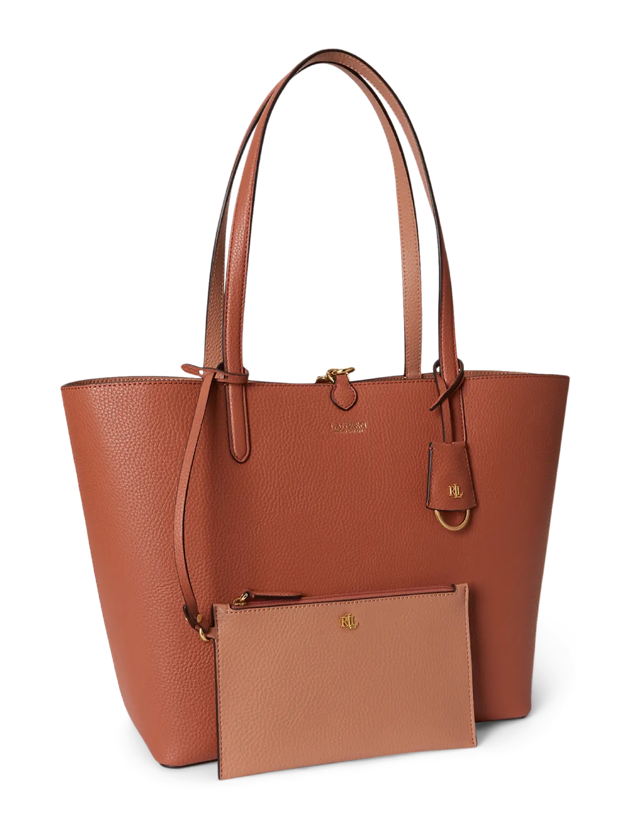 Lauren Ralph Lauren - Faux-Leather Large Reversible Tote Bag - shoppere - red terracotta/pi - 2