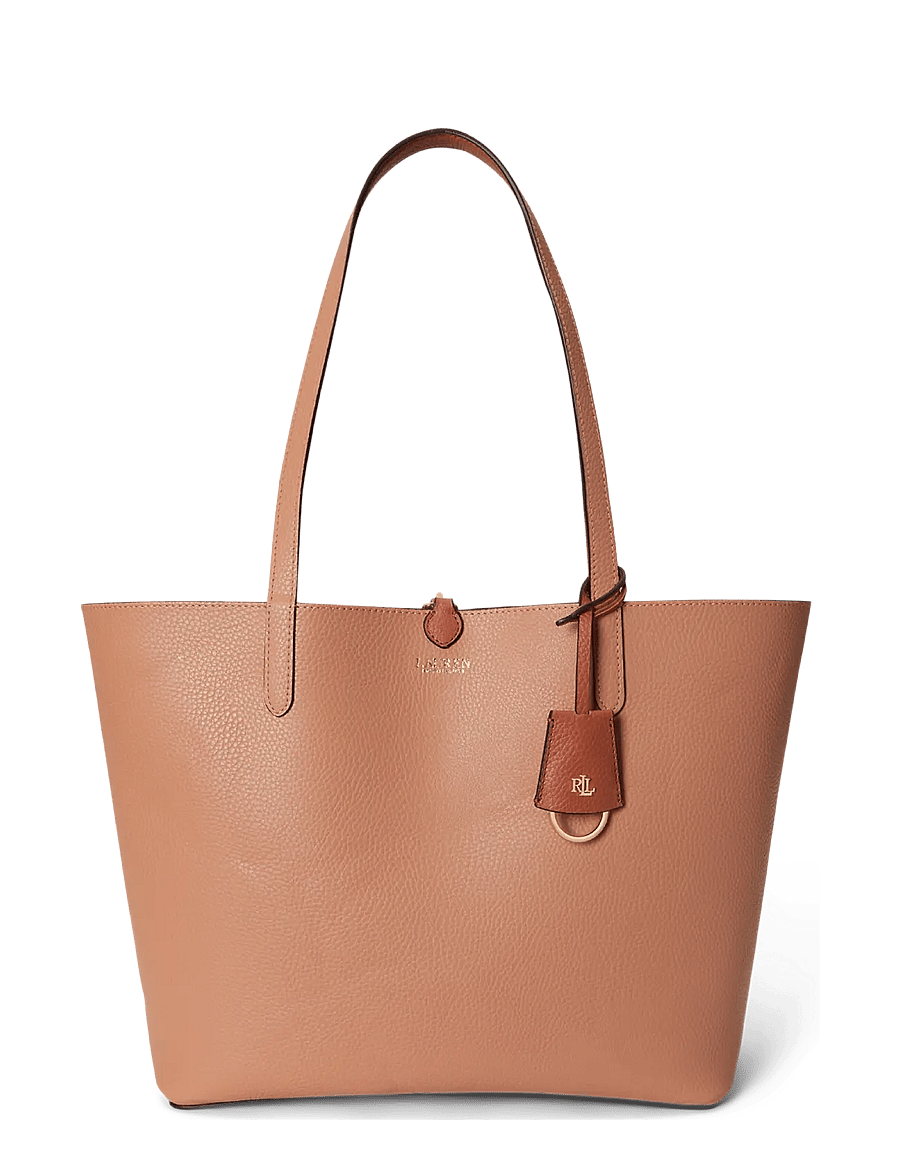 Lauren Ralph Lauren - Faux-Leather Large Reversible Tote Bag - tote somas - red terracotta/pi - 3