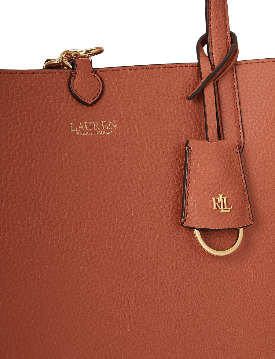 Lauren Ralph Lauren - Faux-Leather Large Reversible Tote Bag - tote somas - red terracotta/pi - 5