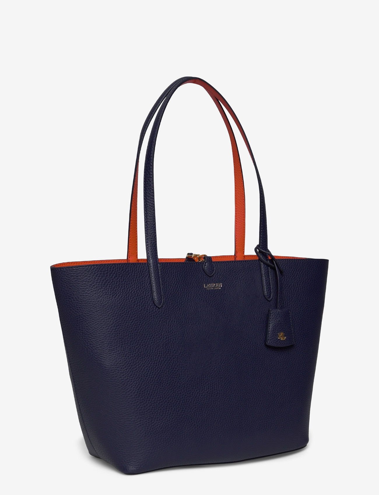 Lauren Ralph Lauren - Faux-Leather Large Reversible Tote Bag - tote bags - refined navy/dusk - 2