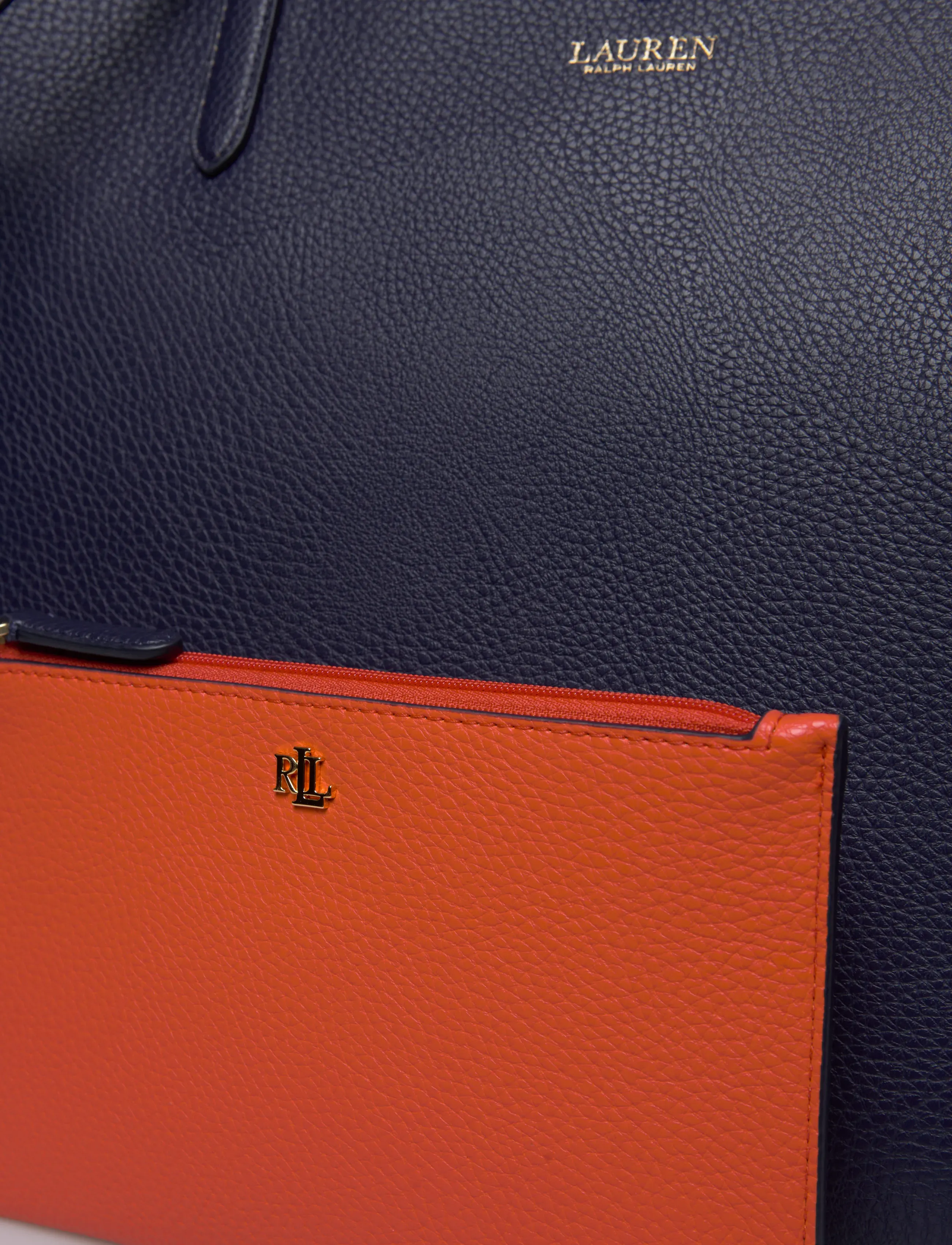 Lauren Ralph Lauren - FAUX PEBBLE GRAIN-RVRSBLE TOTE-TTE- - shopper - refined navy/dusk - 3