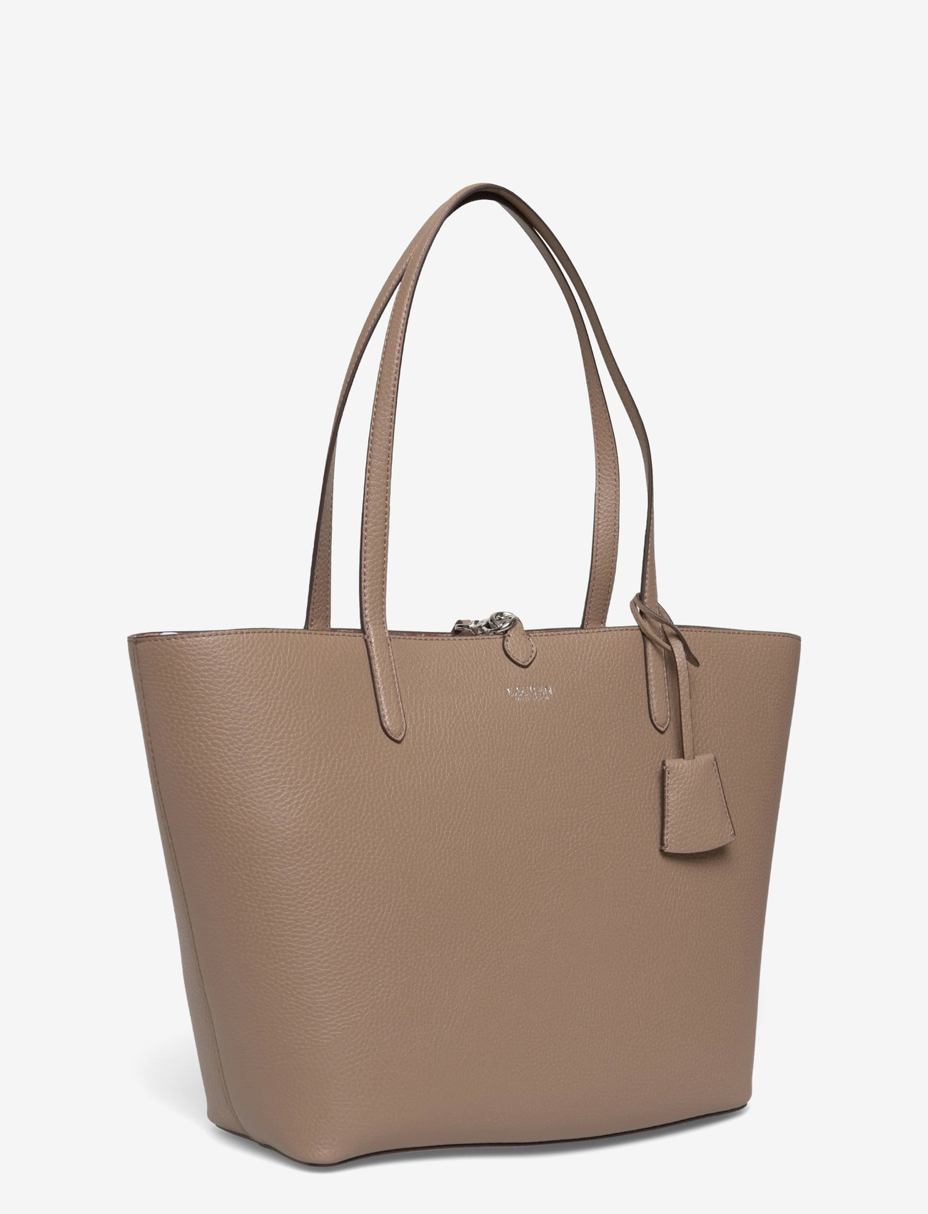 Lauren Ralph Lauren - FAUX PEBBLE GRAIN-RVRSBLE TOTE-TTE- - shoppingväskor - rider geo/taupe b - 2