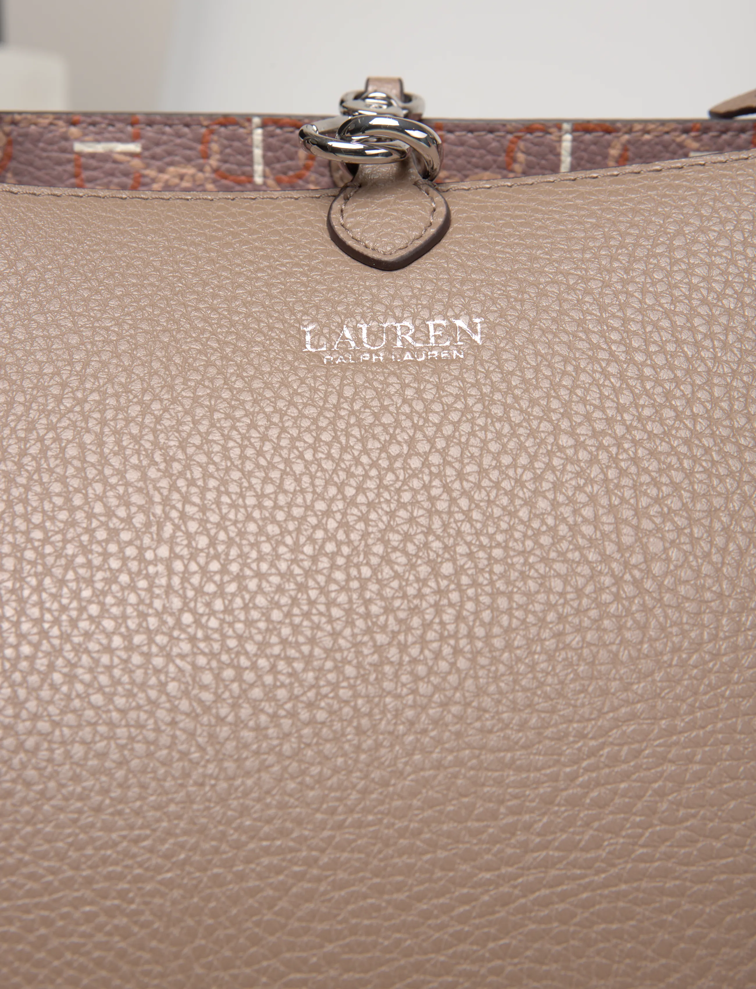 Lauren Ralph Lauren - Faux-Leather Large Reversible Tote Bag - shoppere - rider geo/taupe b - 3