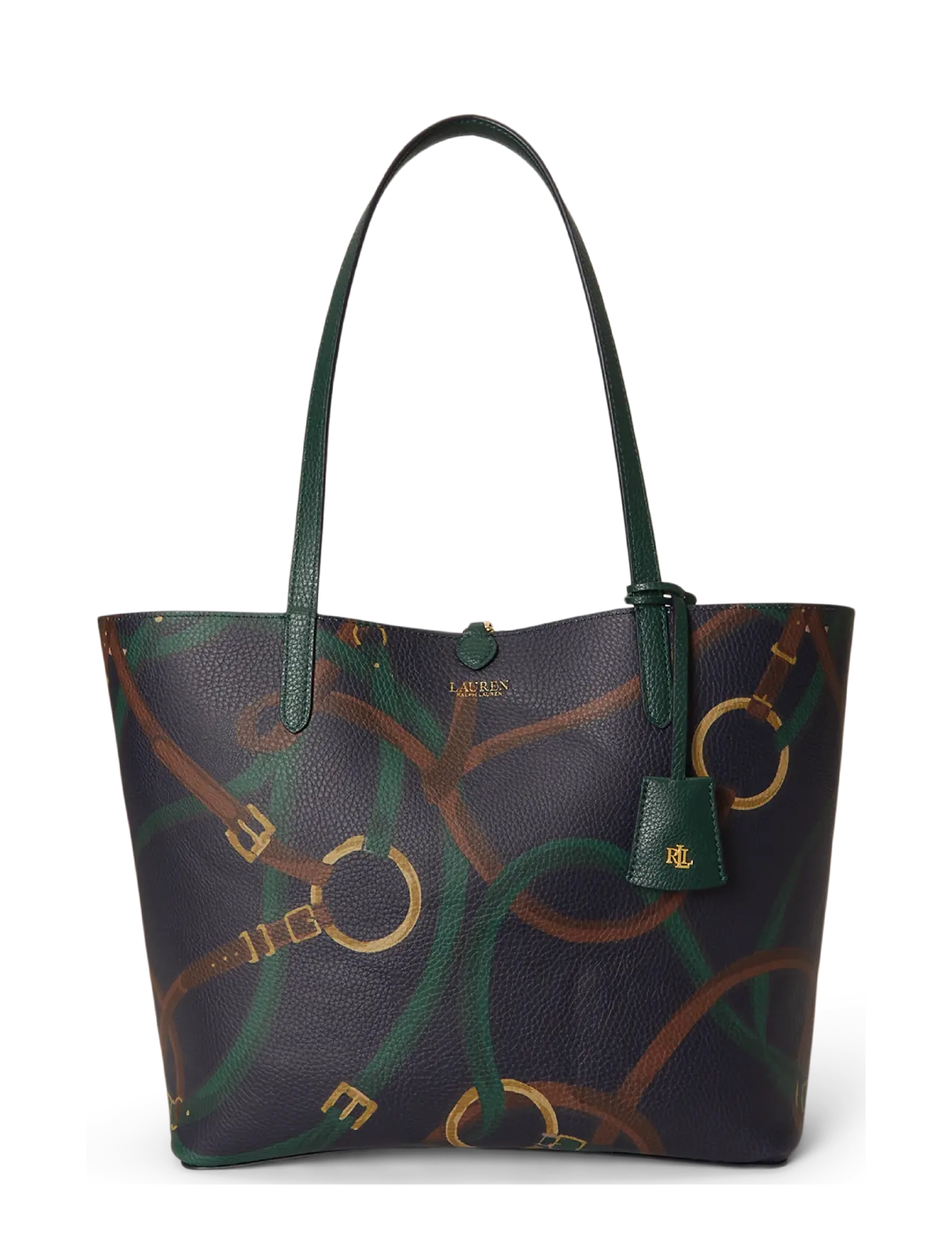Lauren Ralph Lauren - Faux-Leather Medium Reversible Tote Bag - shoppers - season grn/urbn b - 2