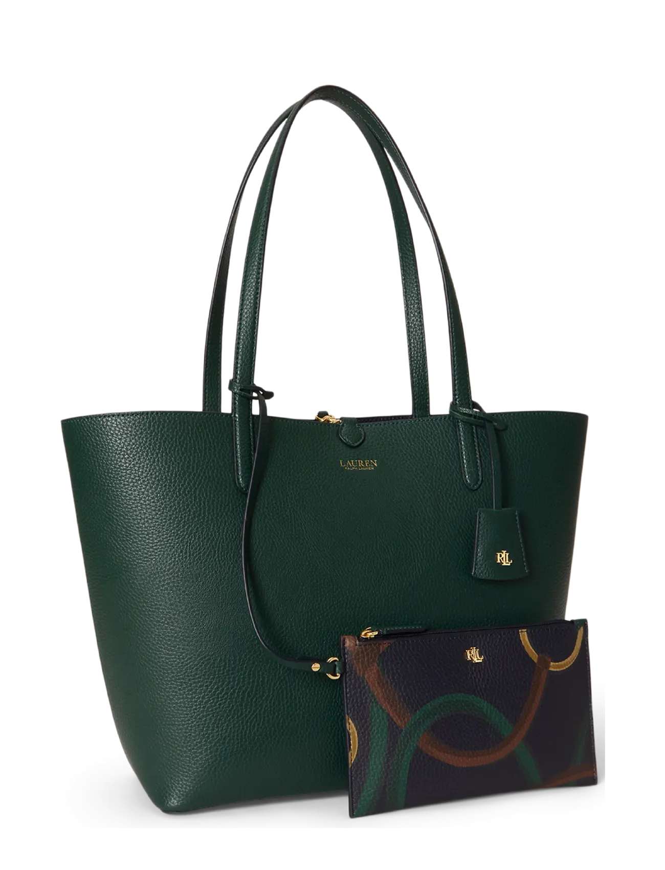 Lauren Ralph Lauren - Faux-Leather Medium Reversible Tote Bag - shoppers - season grn/urbn b - 3