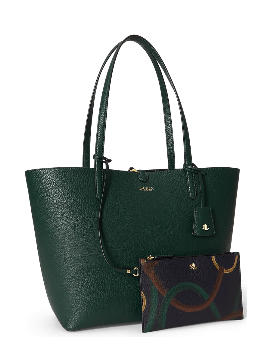 Lauren Ralph Lauren - Faux-Leather Medium Reversible Tote Bag - tote bags - season grn/urbn b - 3