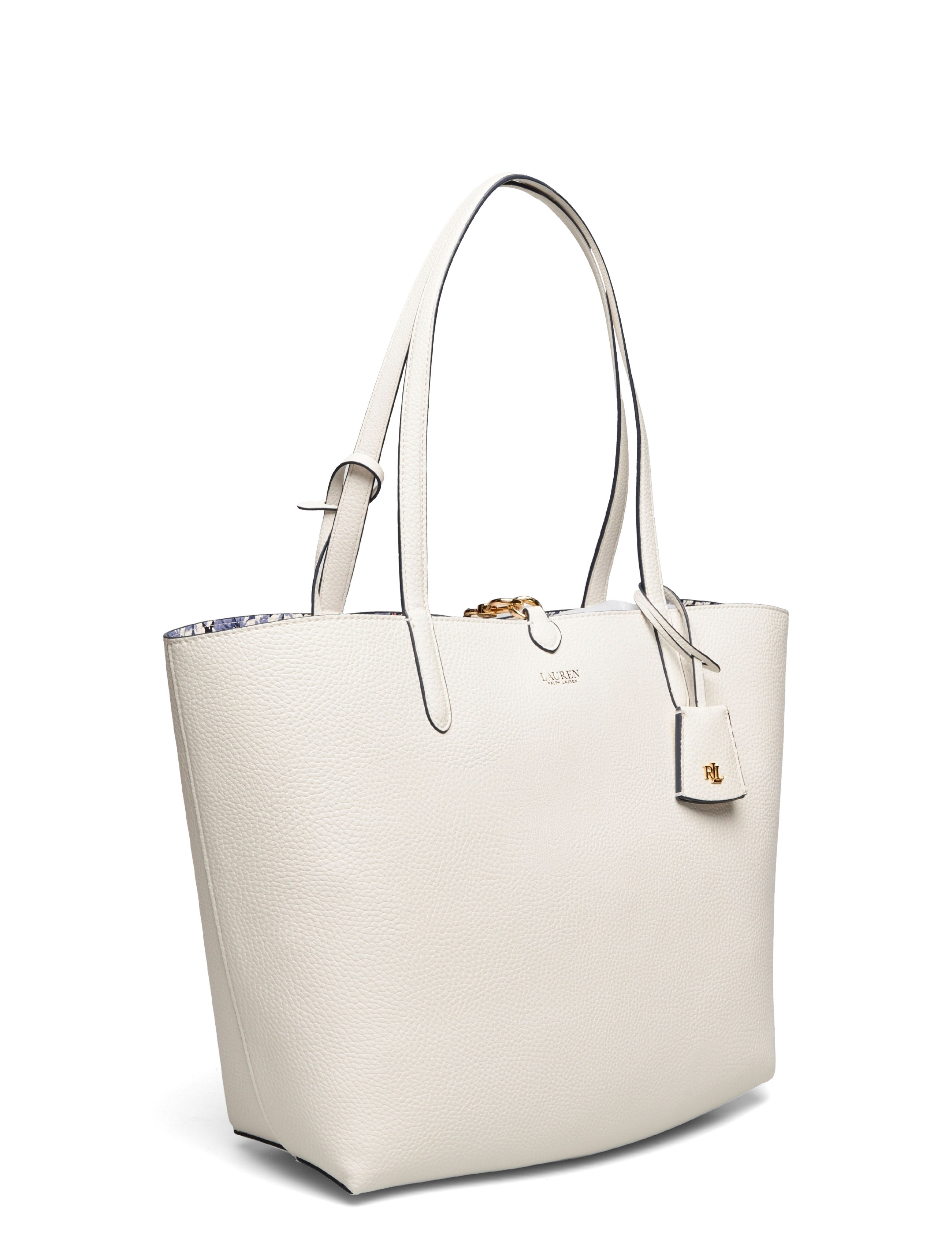 Lauren Ralph Lauren - Faux-Leather Large Reversible Tote Bag - vanilla/breeze fl - 2