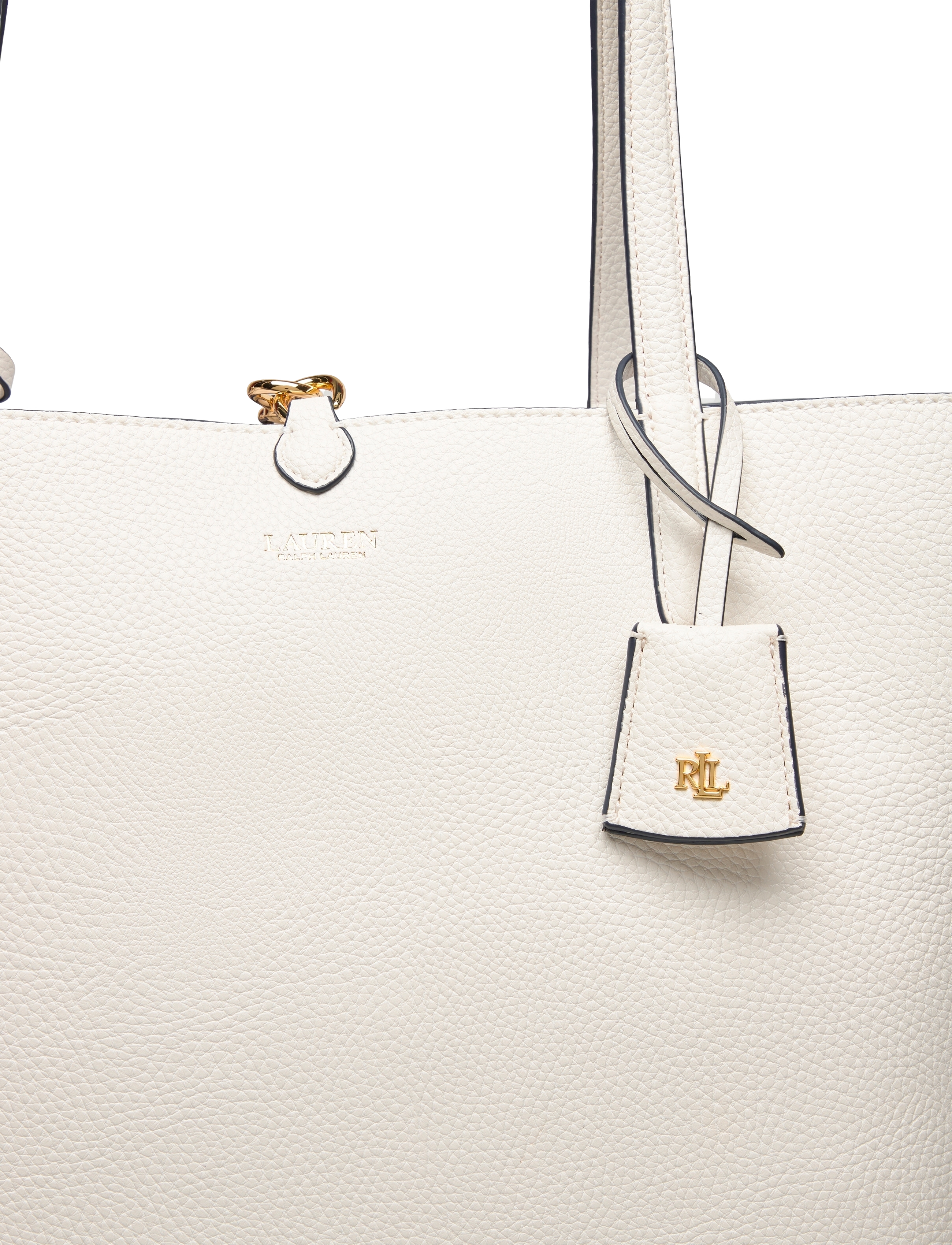 Lauren Ralph Lauren - Faux-Leather Large Reversible Tote Bag - vanilla/breeze fl - 3