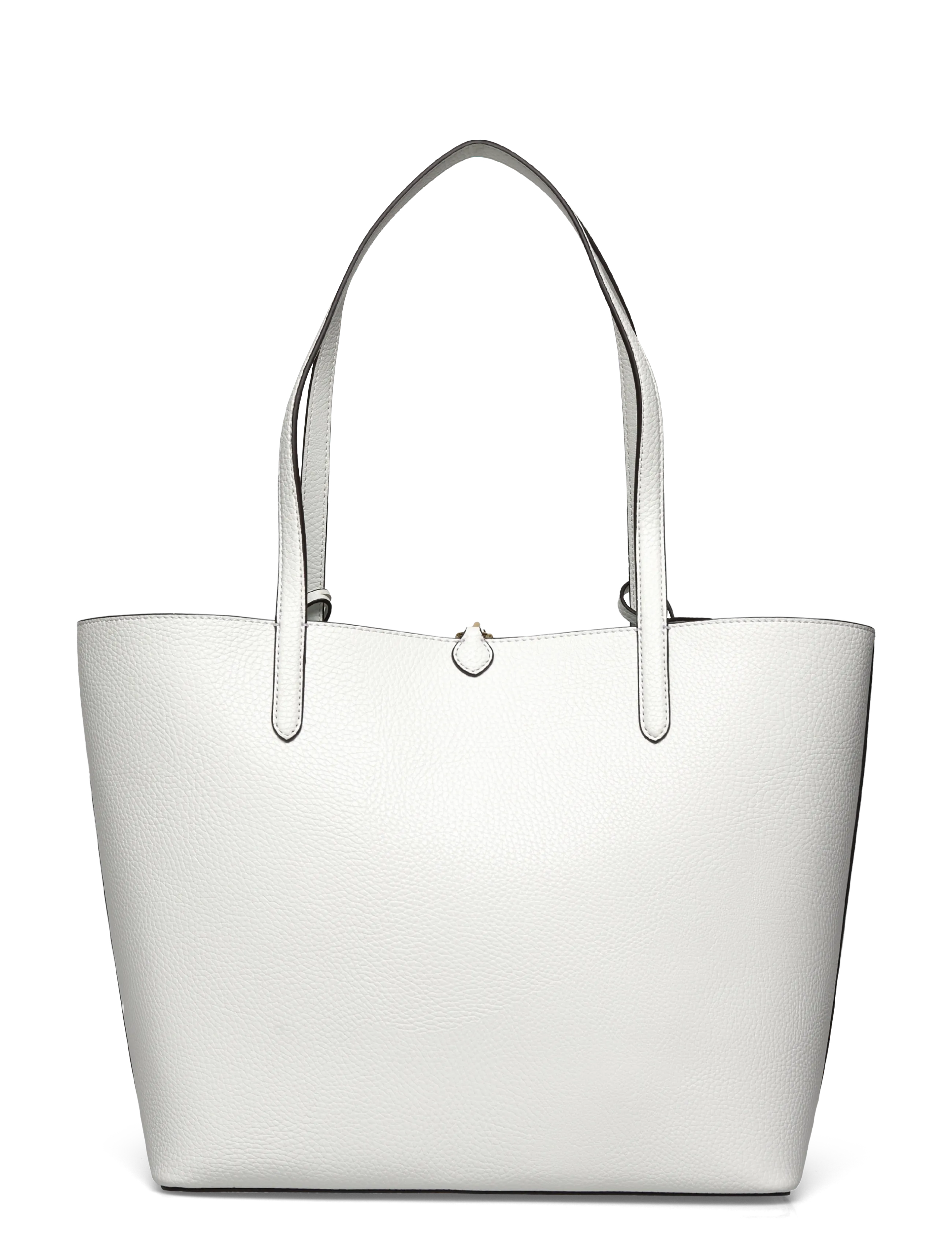 Lauren Ralph Lauren - Faux-Leather Large Reversible Tote Bag - shoppers - white/summer pais - 1