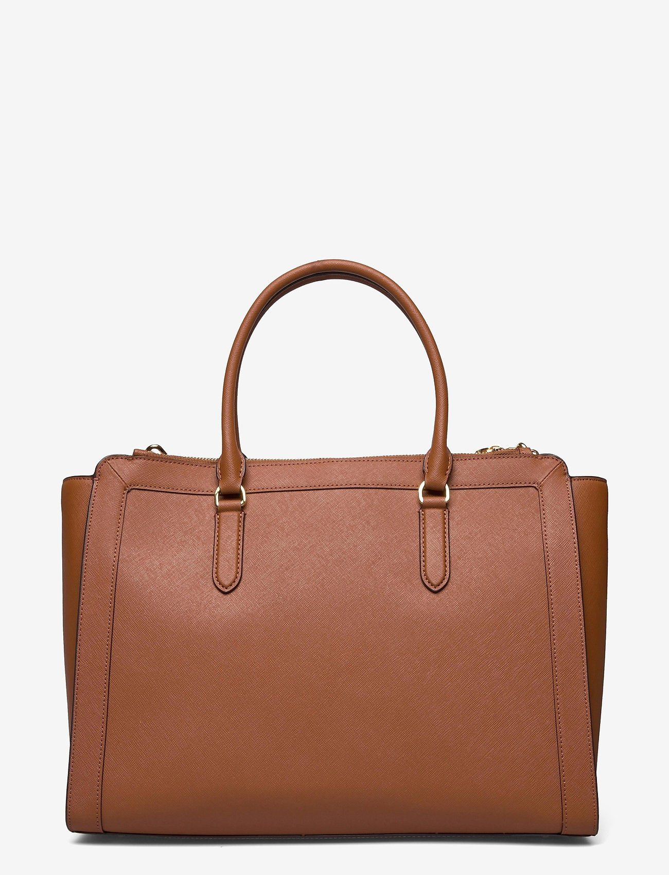 Lauren Ralph Lauren - Crosshatch Leather Large Brooke Satchel - lauren tan - 1