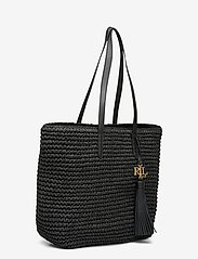 Lauren Ralph Lauren - Straw Medium Whitney Tote - tote bags - black/black - 2