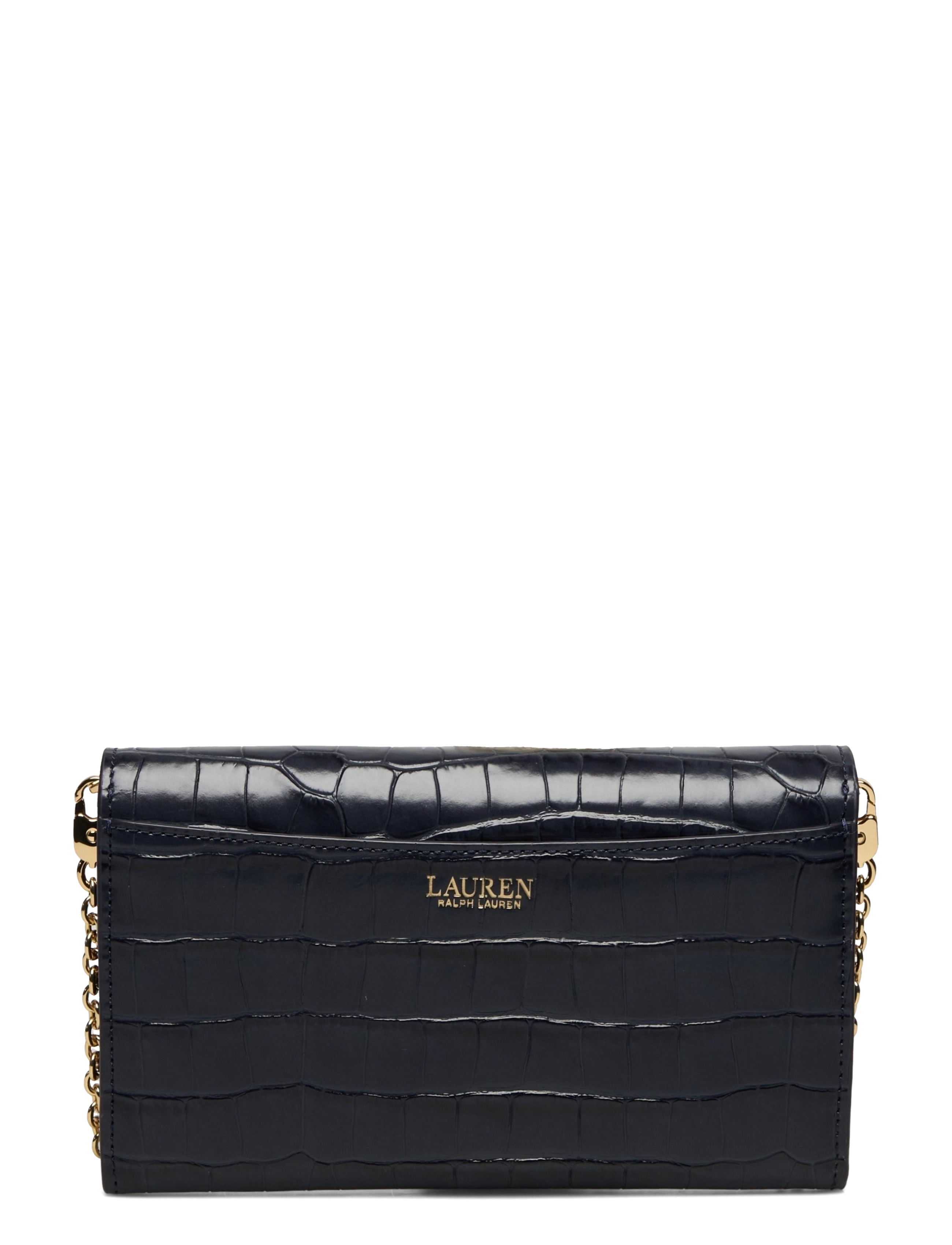 Lauren Ralph Lauren - Embossed Leather Medium Adair Crossbody - navy - 2