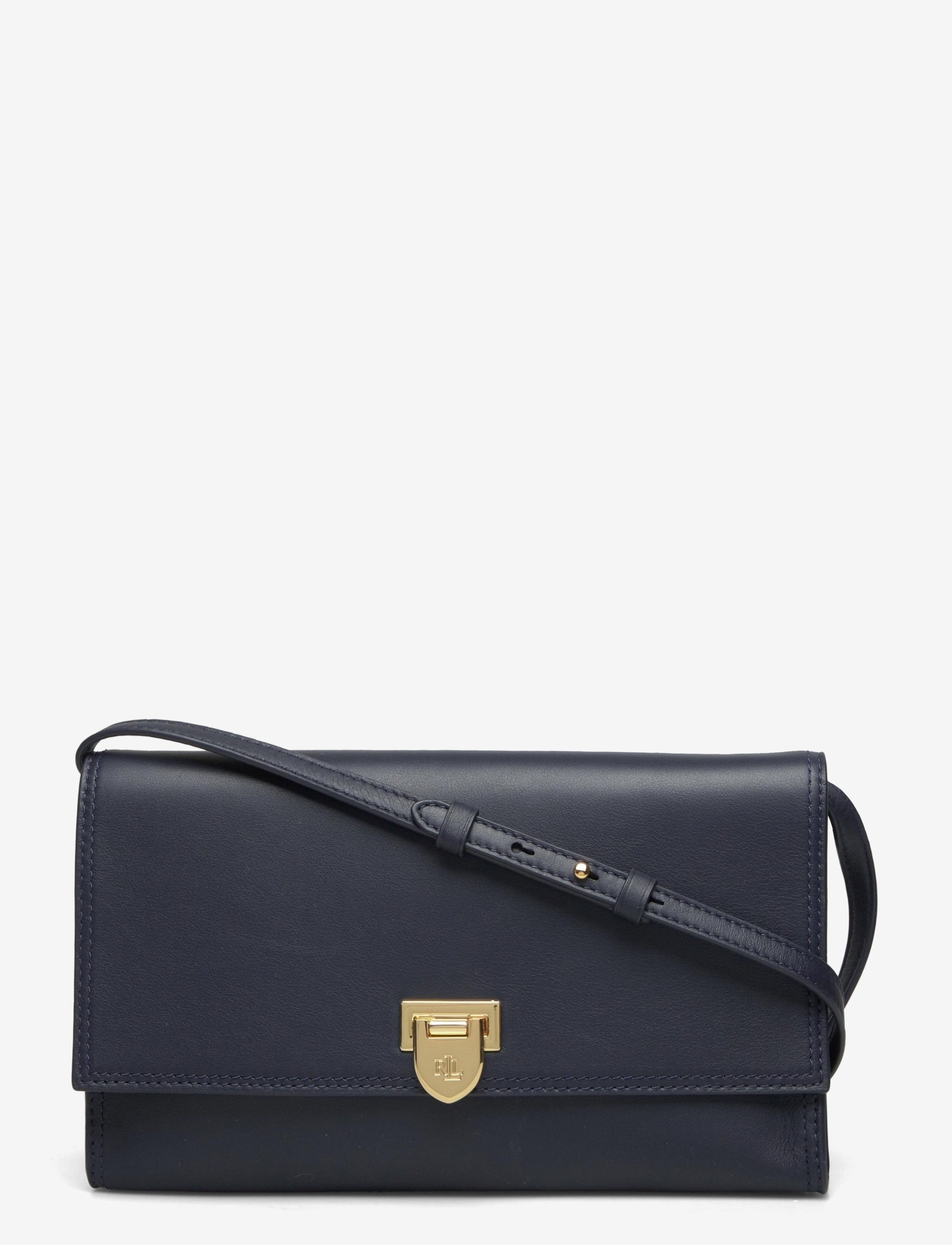 Lauren Ralph Lauren - Leather Medium Evan Clutch - navy - 1