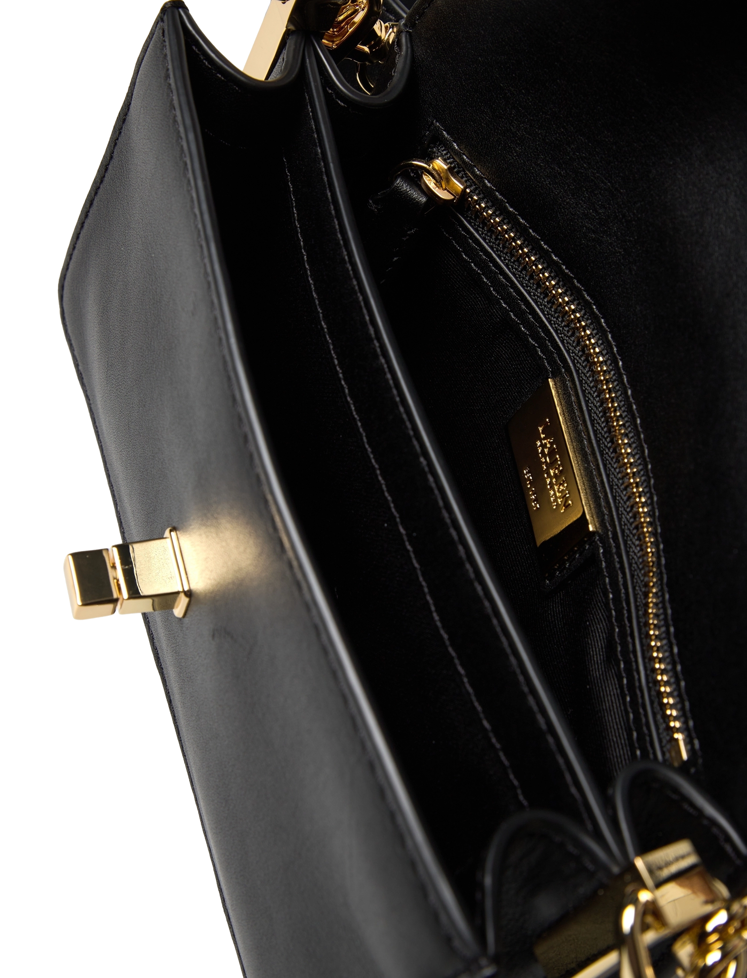 Lauren Ralph Lauren - Leather Small Tayler Crossbody Bag - black - 4