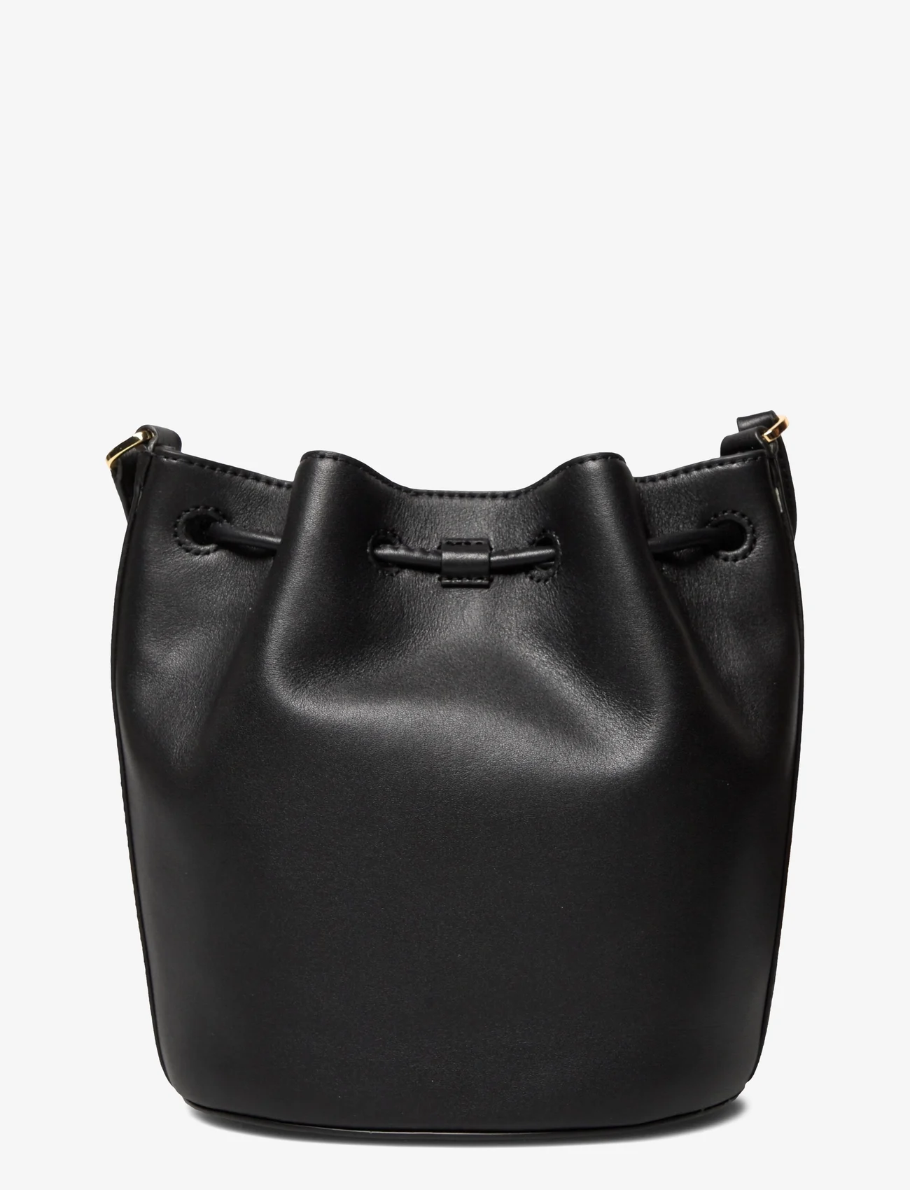 Lauren Ralph Lauren - Leather Medium Andie Drawstring Bag - sutraukiamos rankinės - black - 1