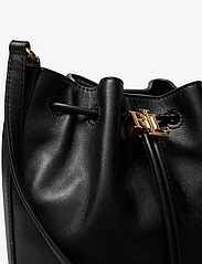 Lauren Ralph Lauren - Leather Medium Andie Drawstring Bag - sutraukiamos rankinės - black - 3