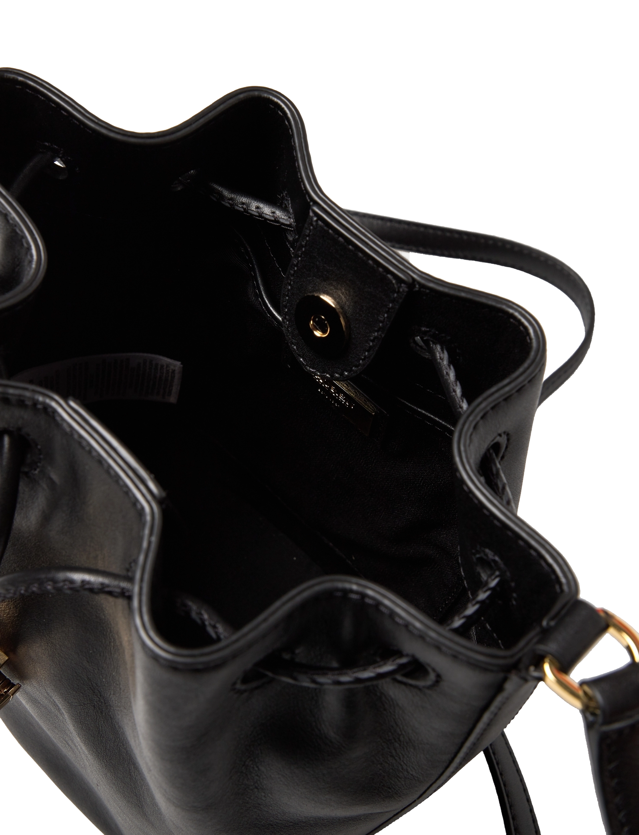 Lauren Ralph Lauren - Leather Medium Andie Drawstring Bag - black - 4