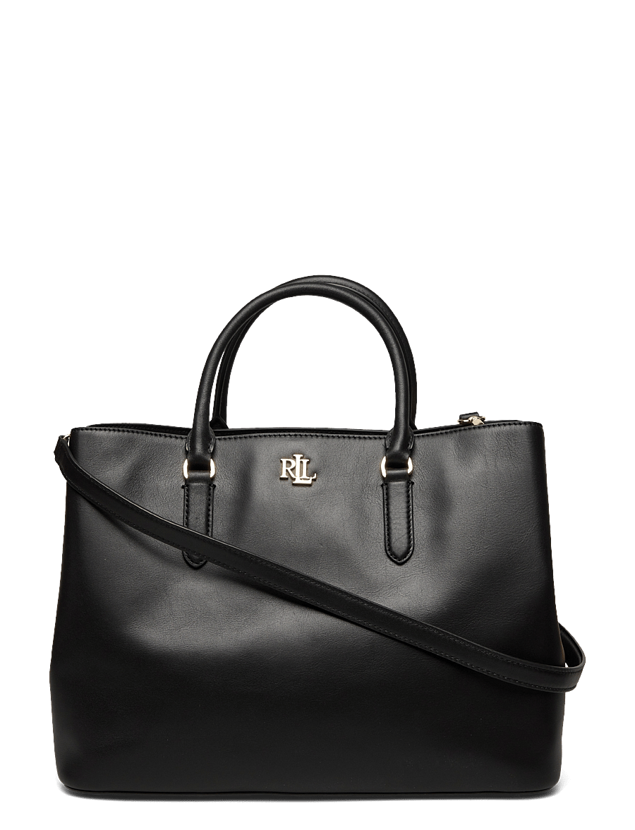 Lauren Ralph Lauren - Leather Large Marcy Satchel - black - 0