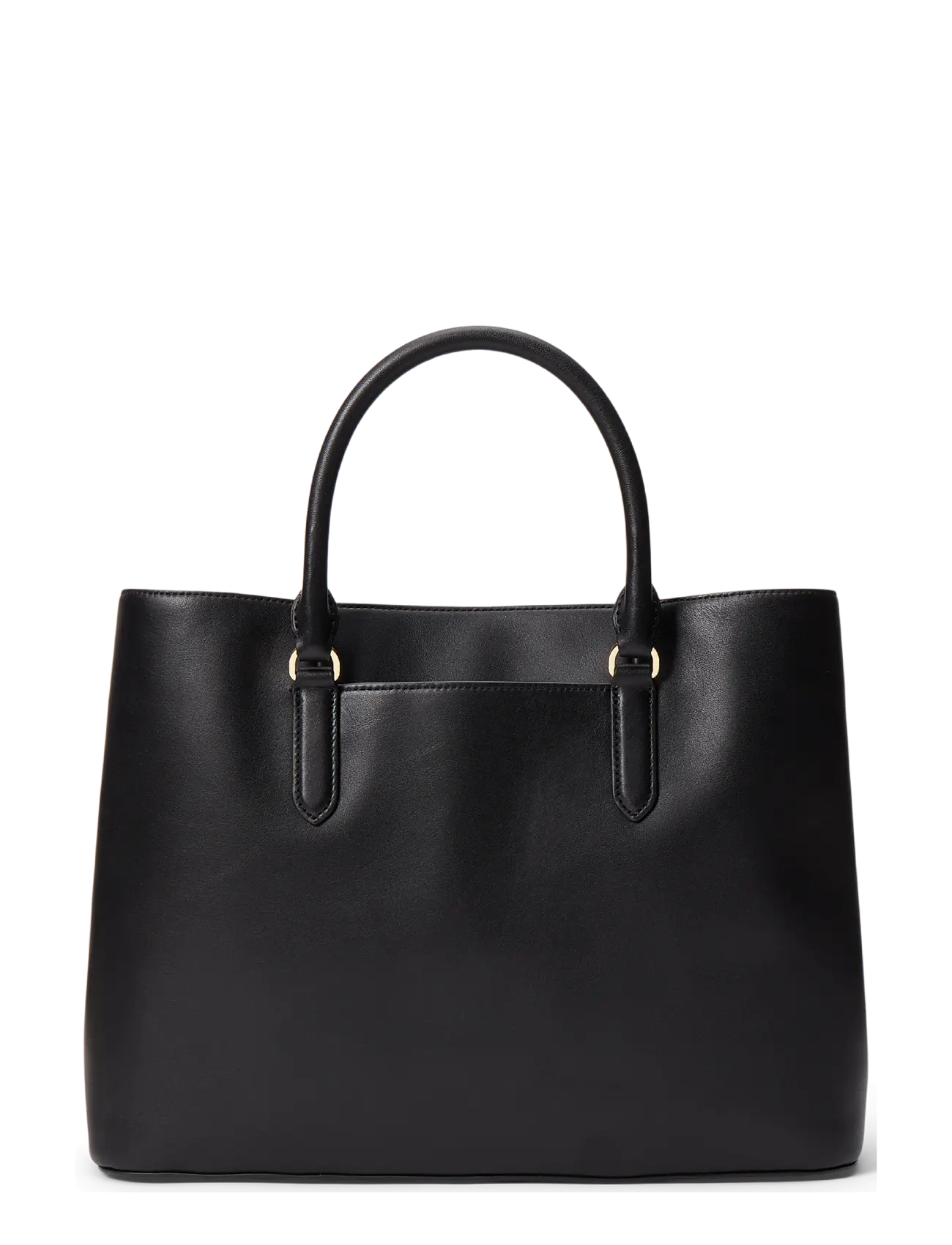 Lauren Ralph Lauren - Leather Large Marcy Satchel - schultertaschen - black - 1